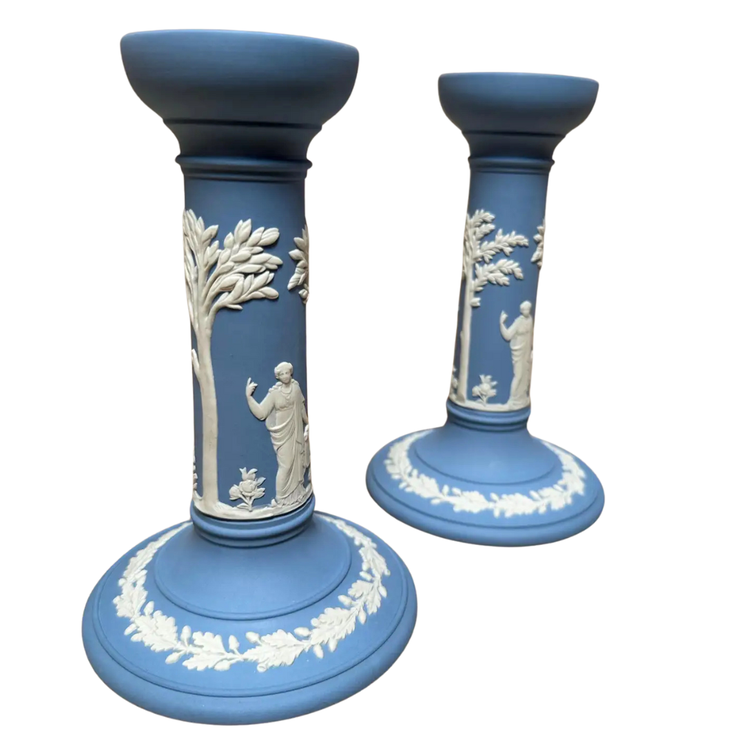 Wedgwood Jasperware Neoclassical Candlesticks