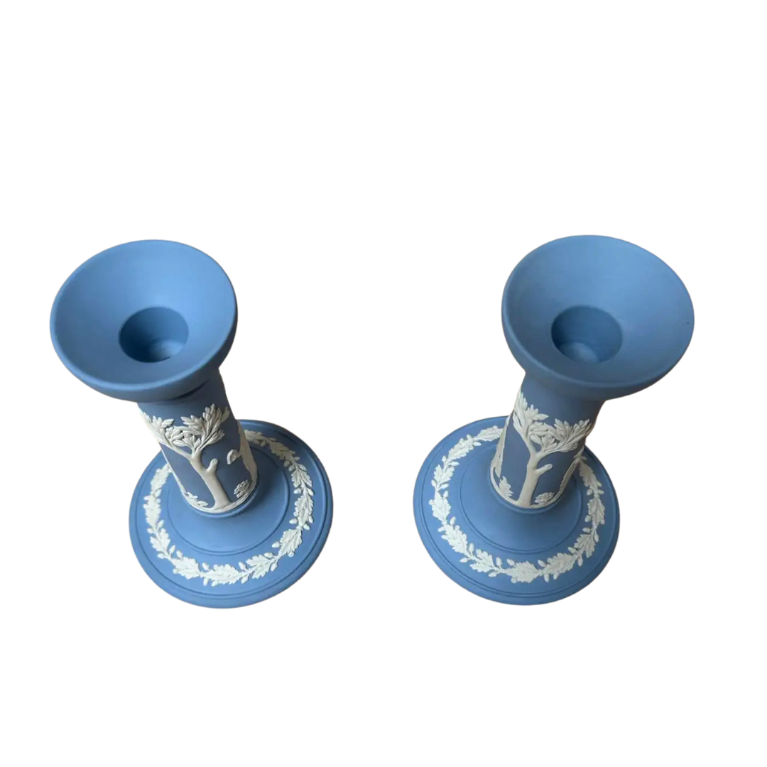 Wedgwood Jasperware Neoclassical Candlesticks