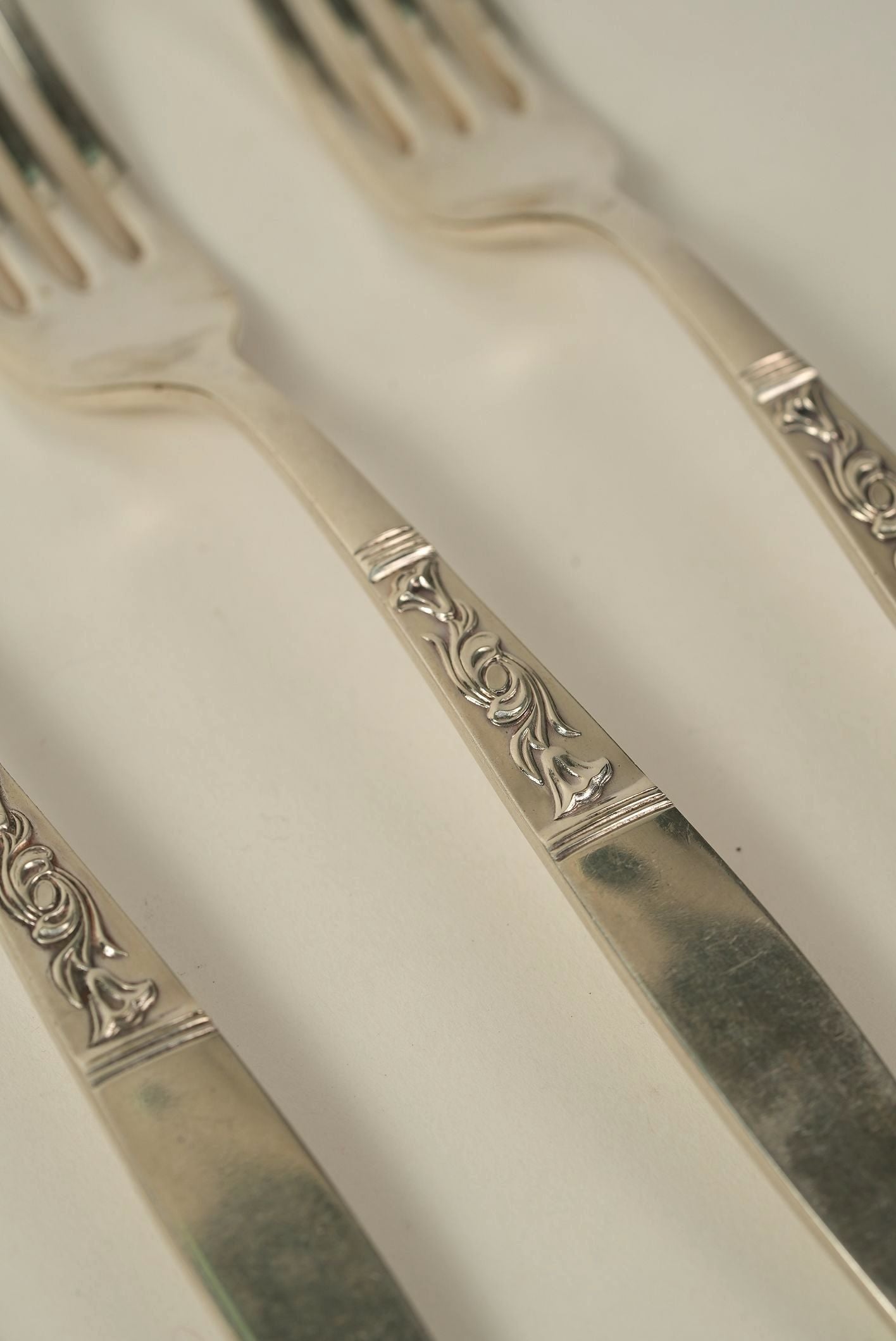 Set of 6 | Silver-Plated Forks with Detailing