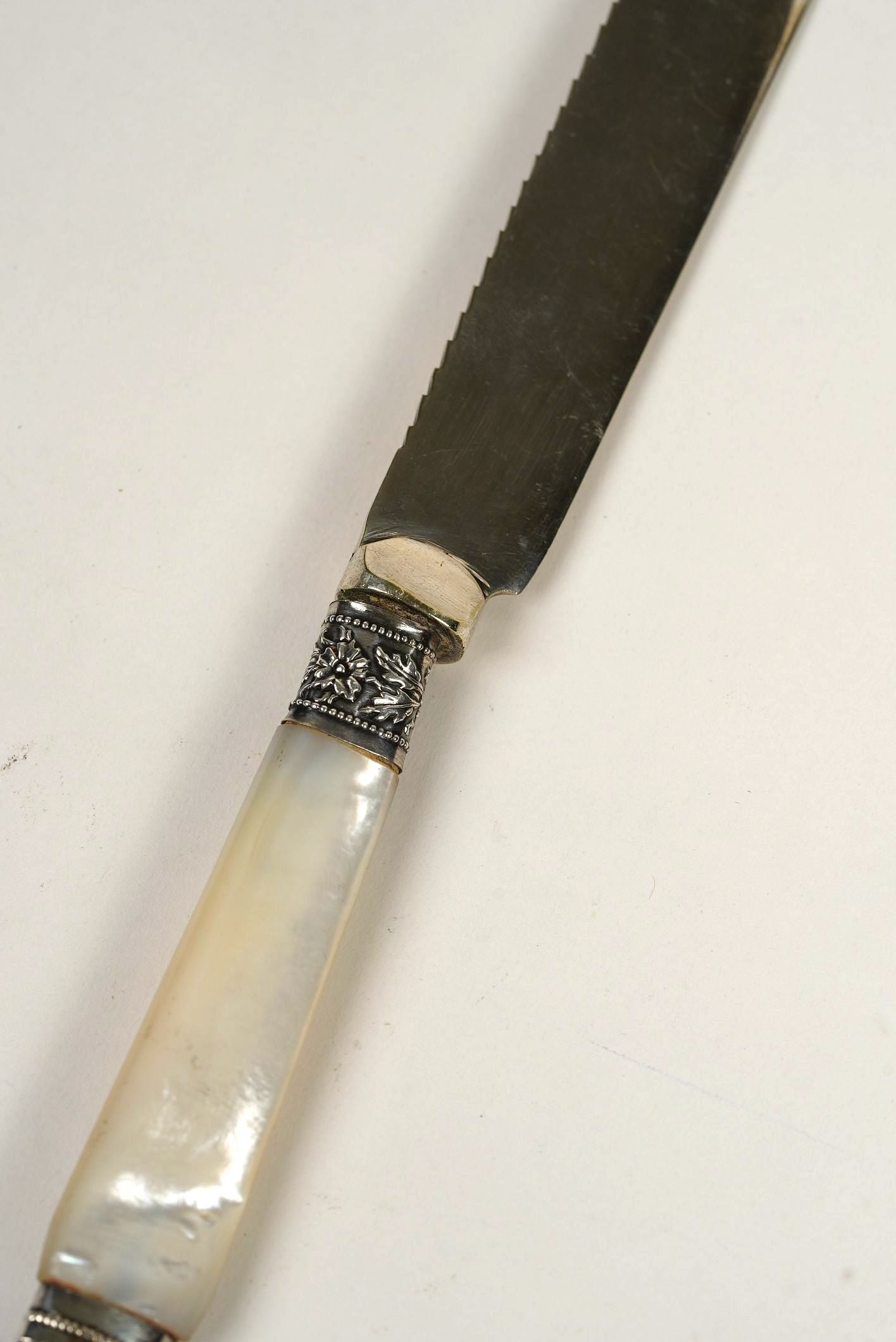 Antique Mother of Pearl Fork & Knife Set