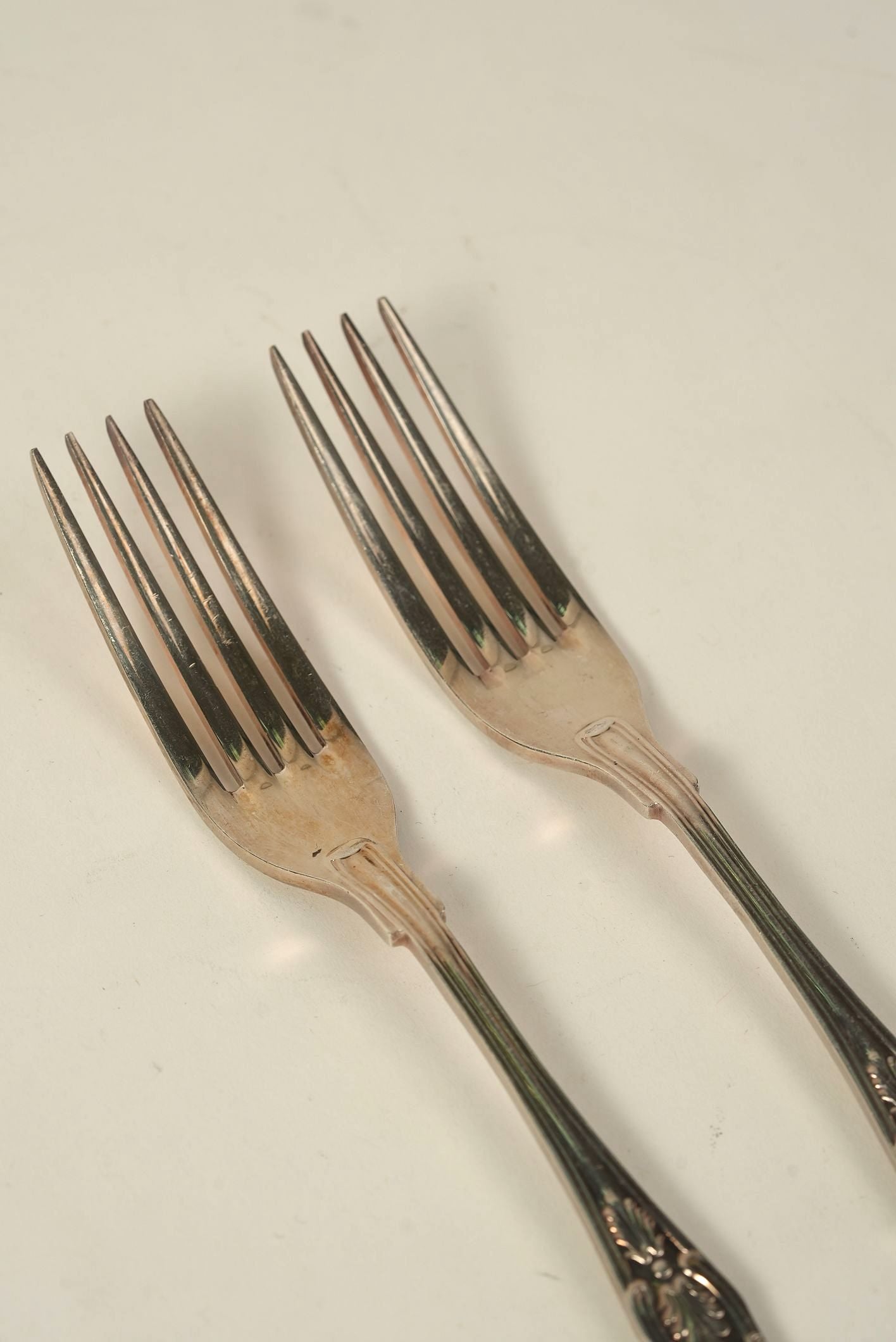 Set of 6 | Silver-Plated Fish Forks With Ornate Handles