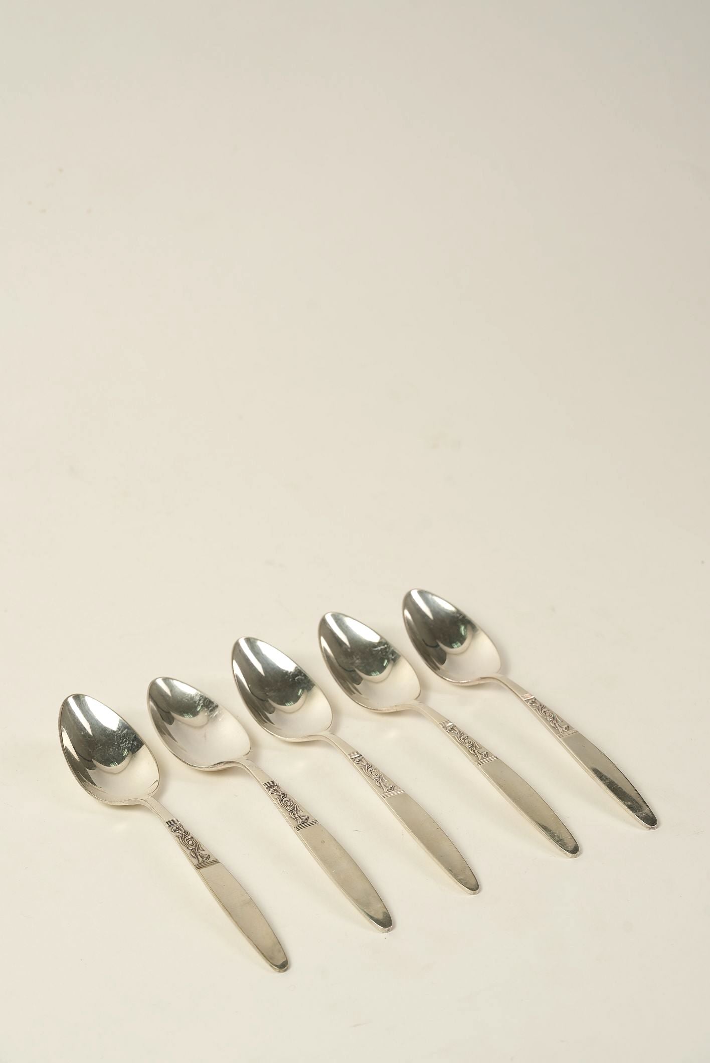 Set of 5 Antique Silver-Plated Spoons
