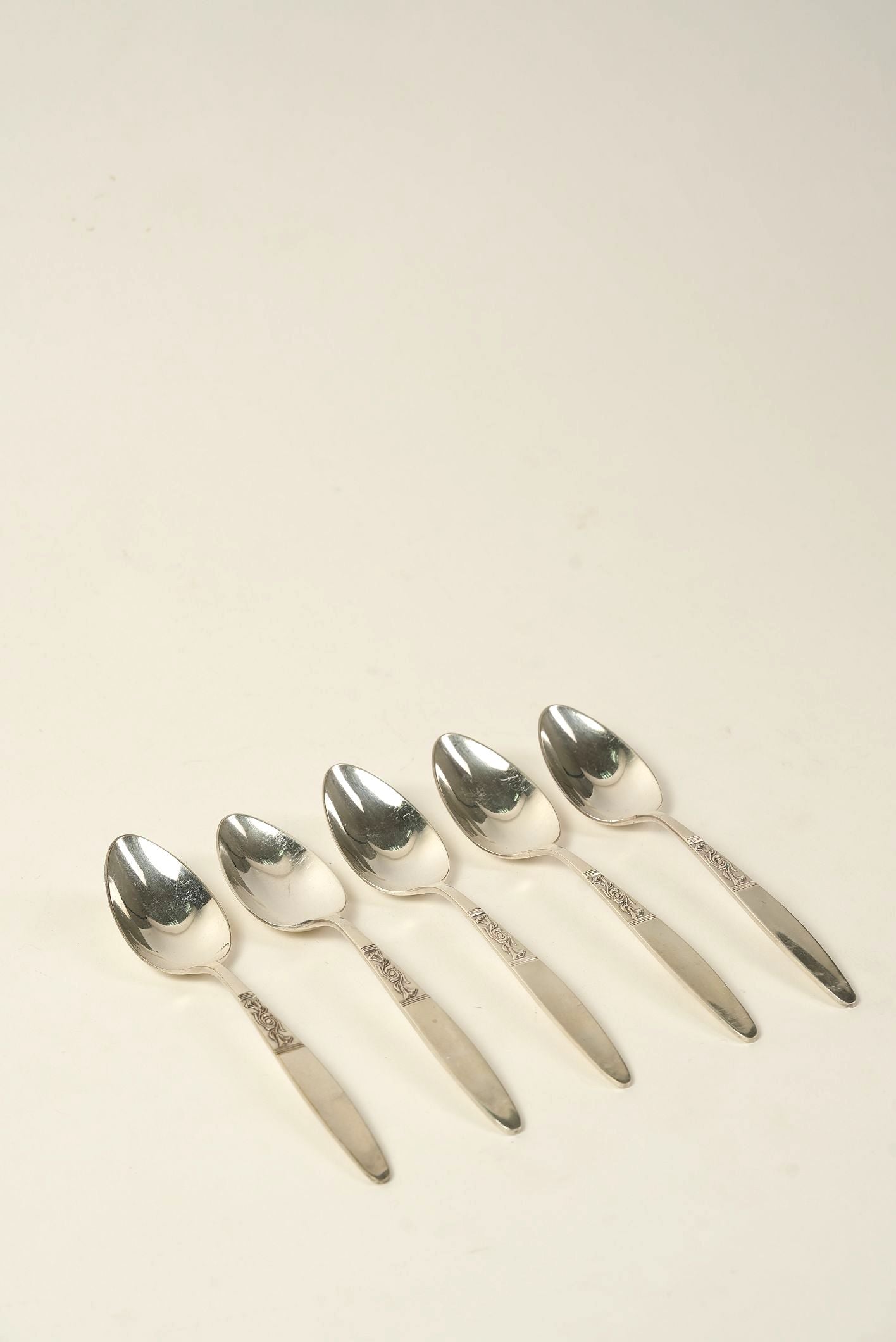 Set of 5 Antique Silver-Plated Spoons