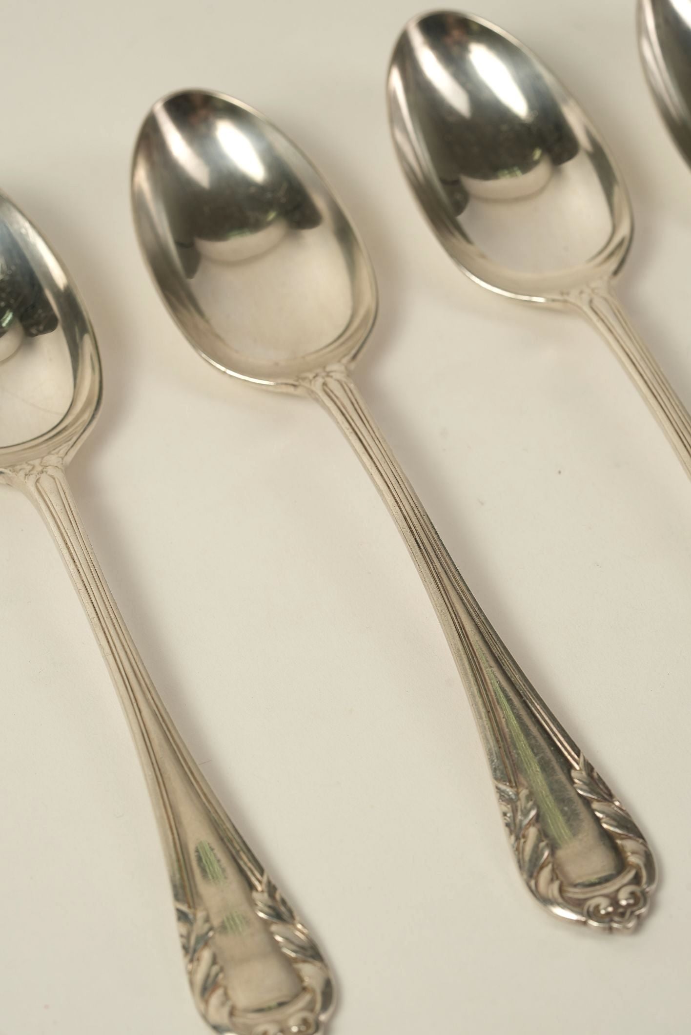 Set of 5 Antique Silver-Plated Teaspoons