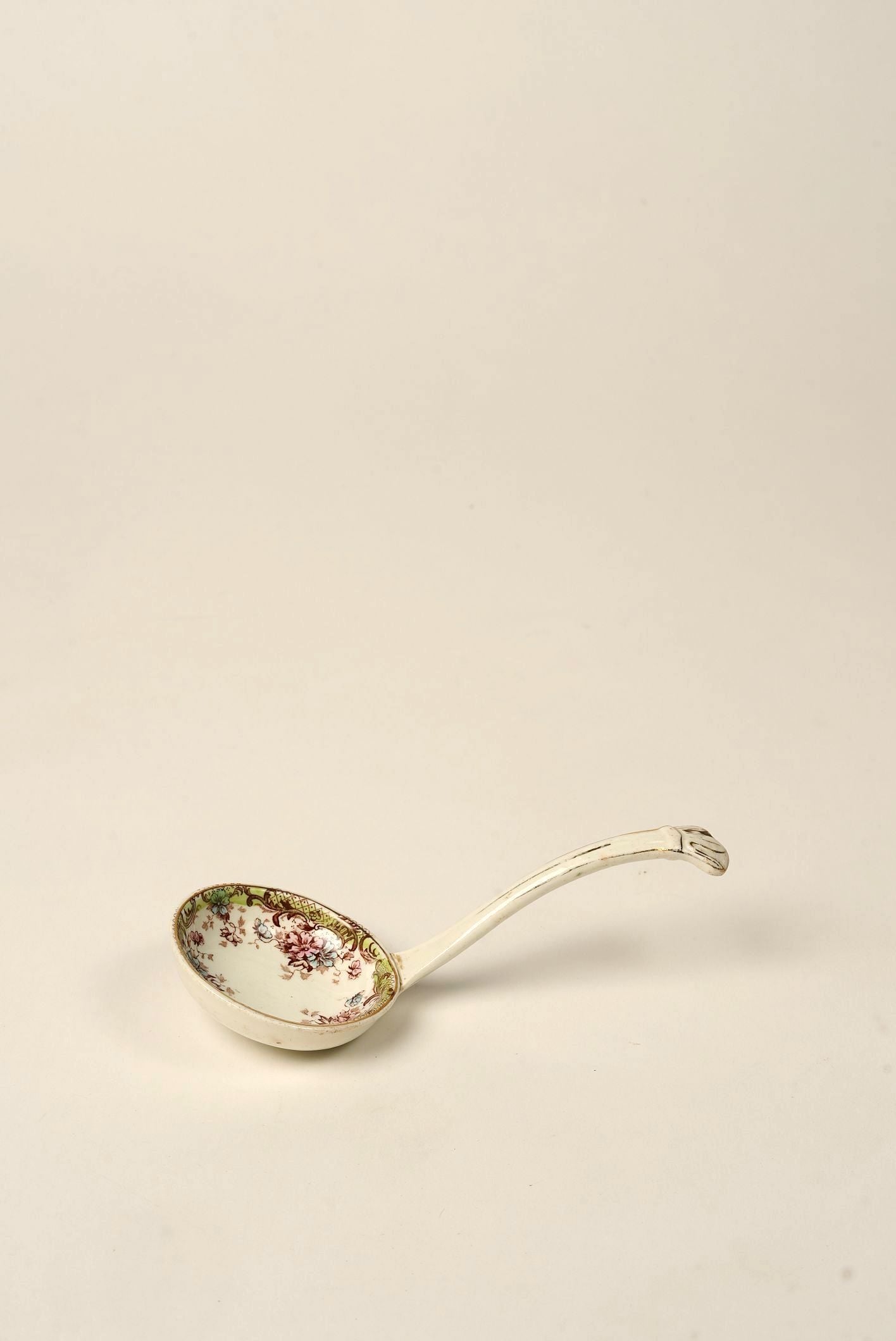Antique William Northwood “Maine” Pattern Gravy Dish & Ladle | Set of 2