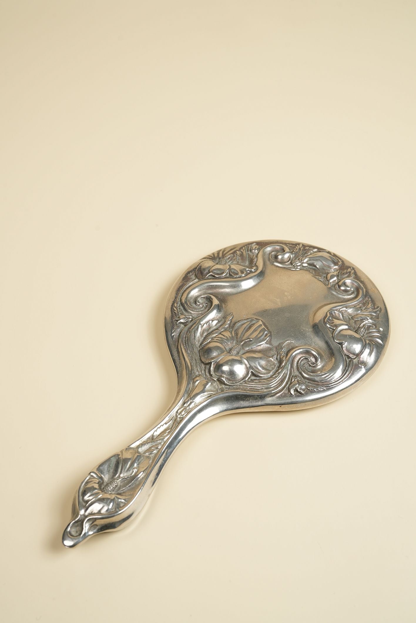 Art Nouveau Silver Hand Mirror