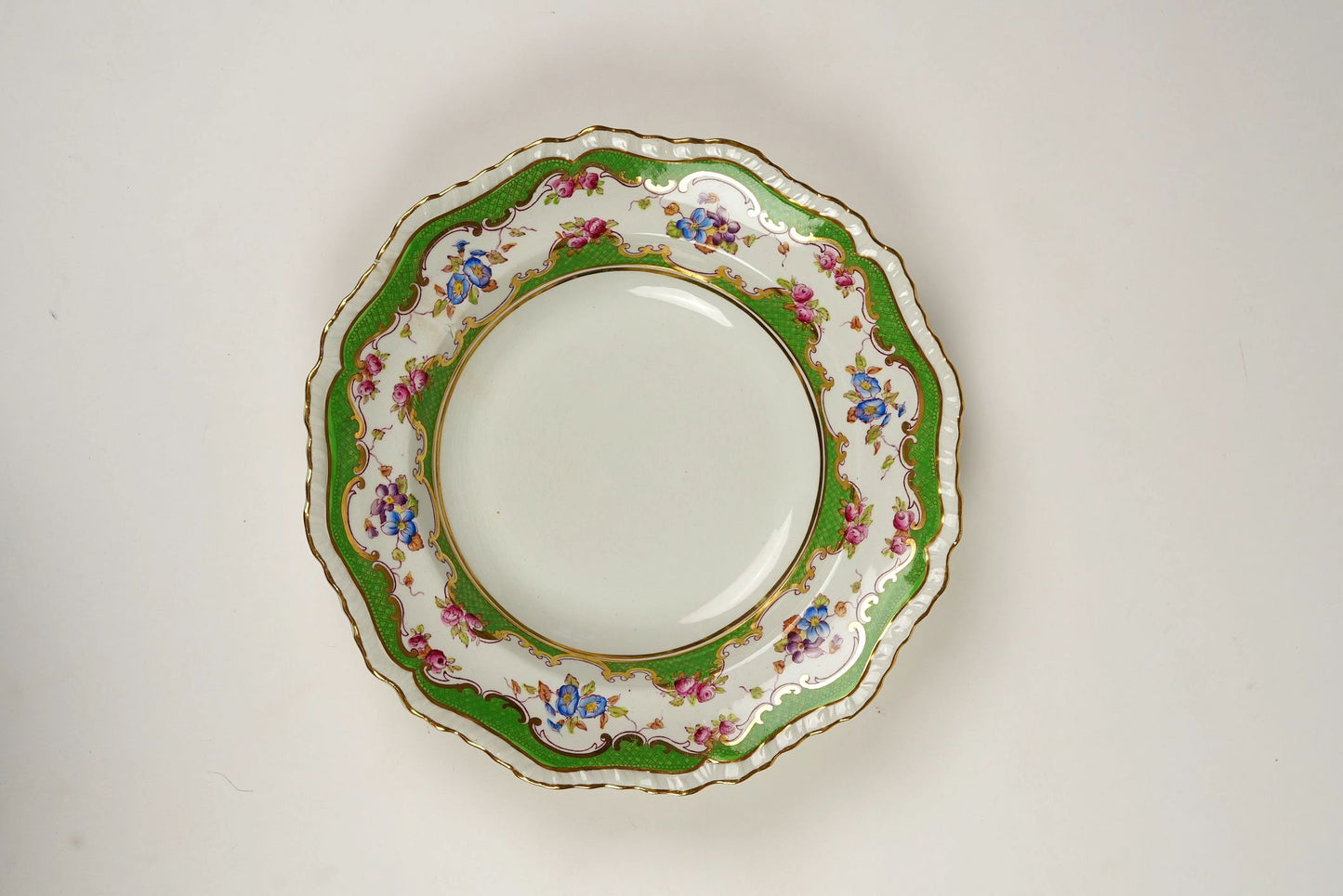 Ashworth Bros Hand-Painted Plates with Gilded Detail | Set of 2