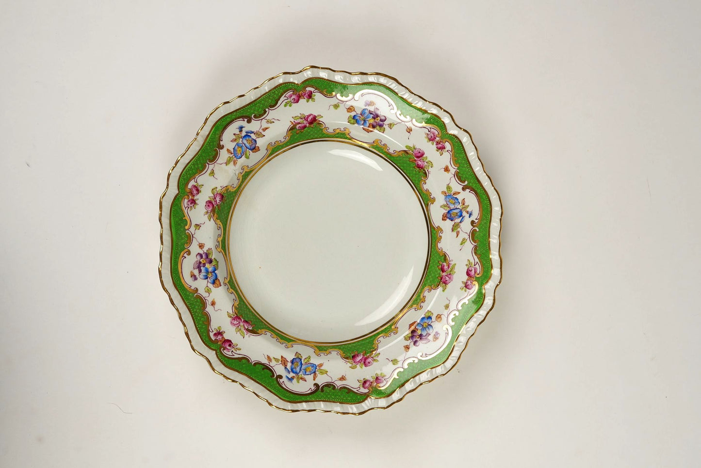 Ashworth Bros Hand-Painted Plates with Gilded Detail | Set of 2