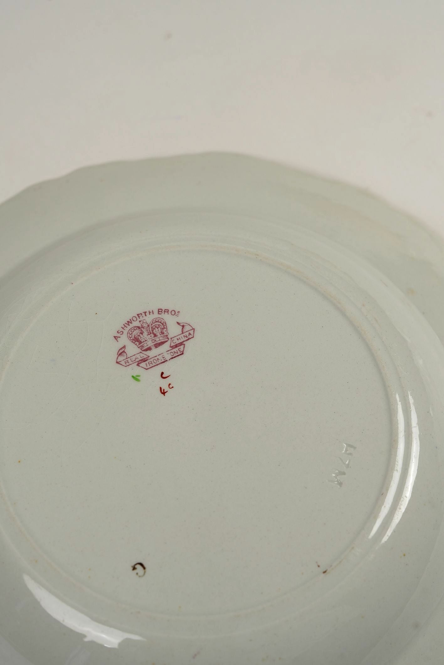 Ashworth Bros Hand-Painted Plates with Gilded Detail | Set of 2