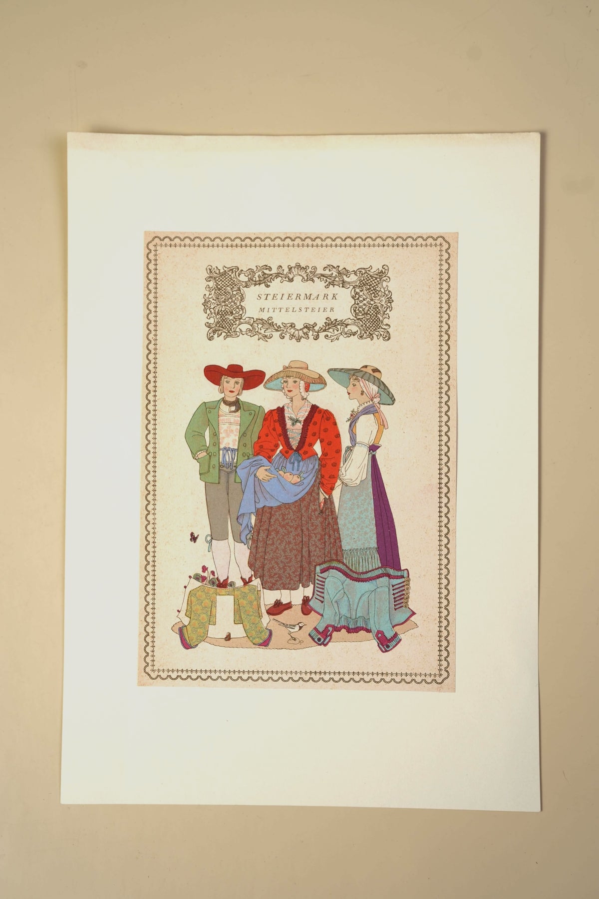 Austrian Folk Costume Print