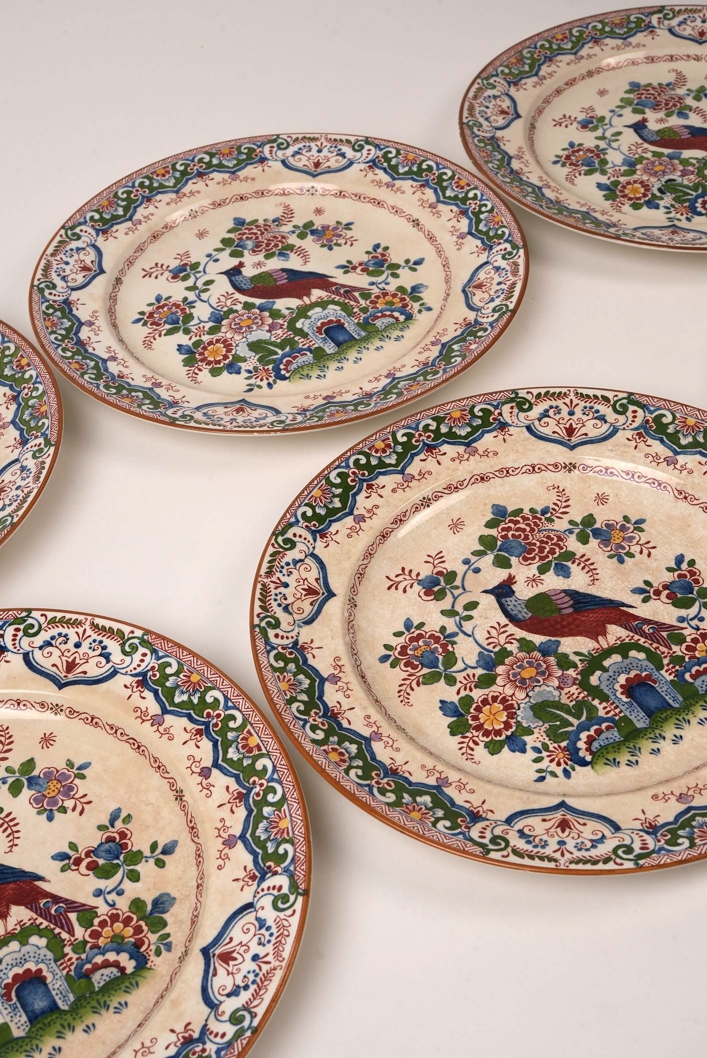 Antique Booths 'Old Dutch Peacock' China Dinner Service