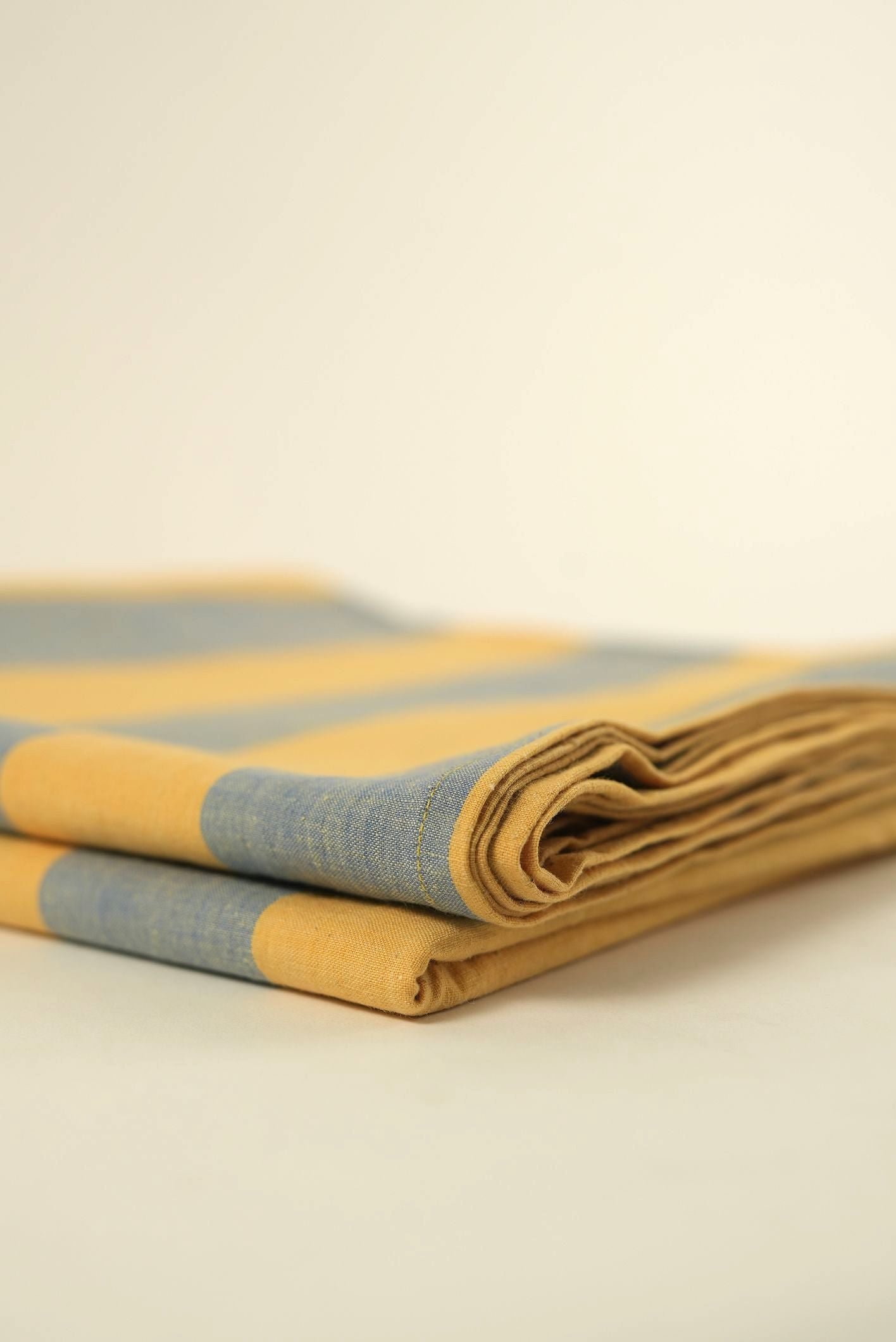 Striped Blue & Yellow Table Cover