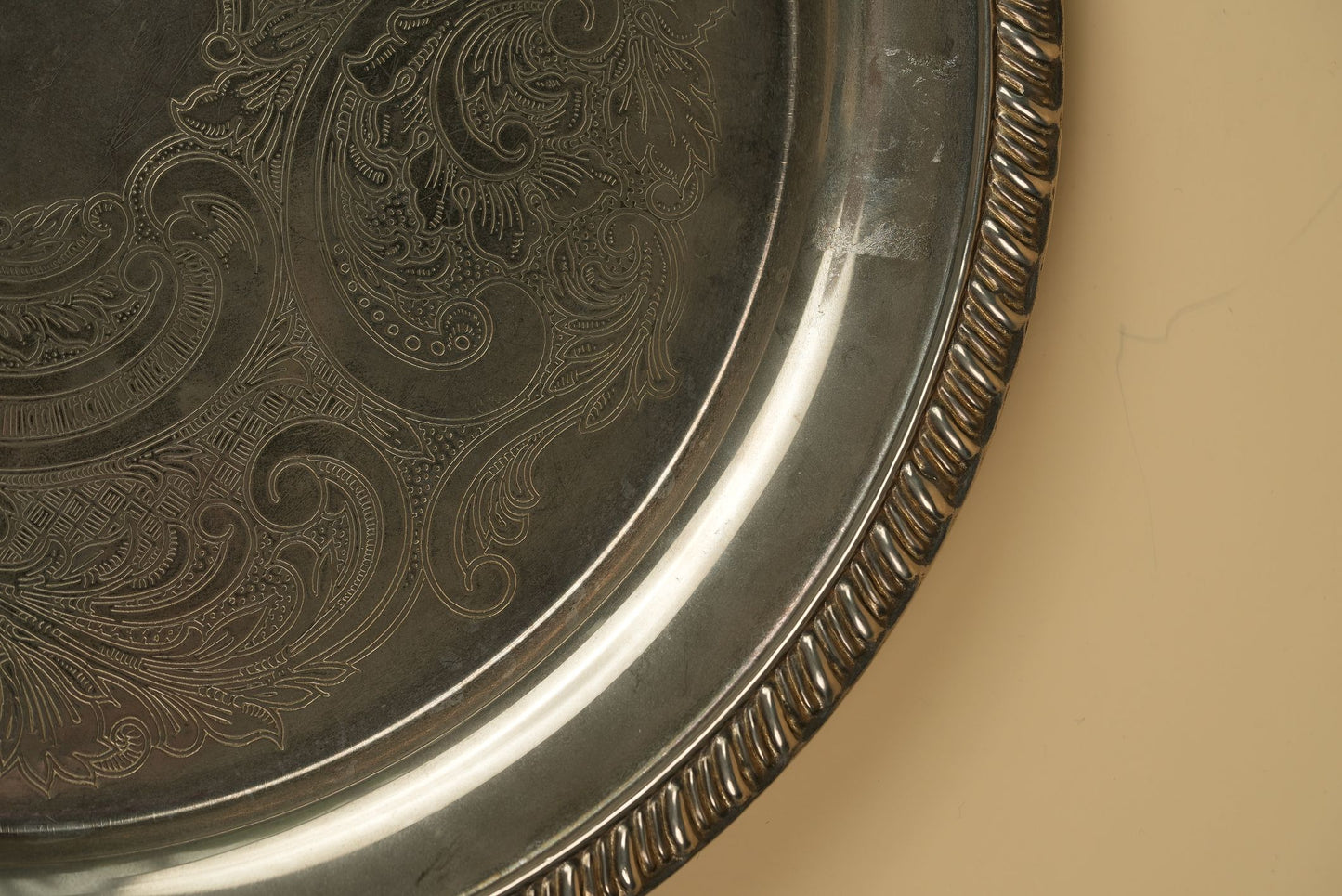 Silver-Plated Engraved Tray