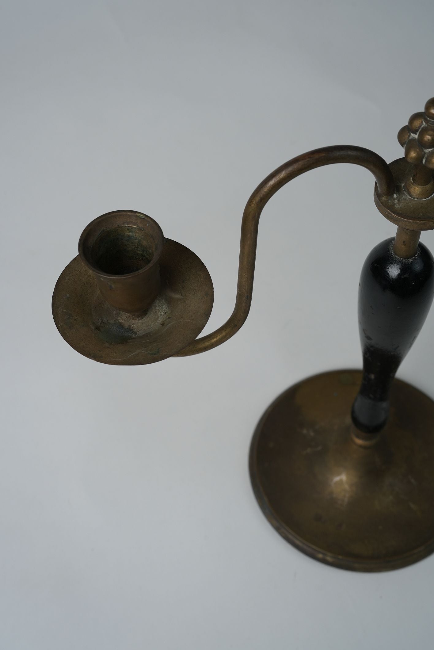 Georgian Brass Twin-Light Candlestick