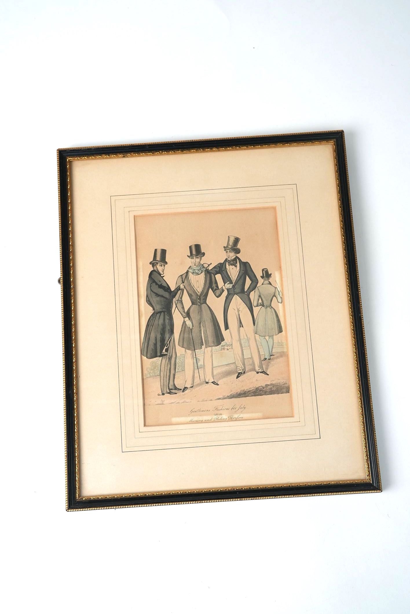 Framed Regency Fashion Plate Print
