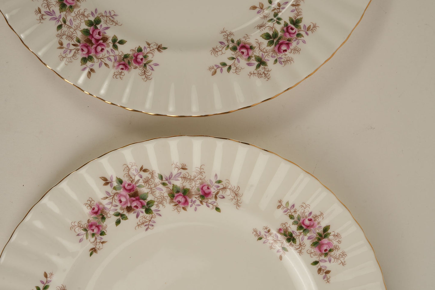 Set of 8 | Royal Albert Victoriana Rose Dinner Plates