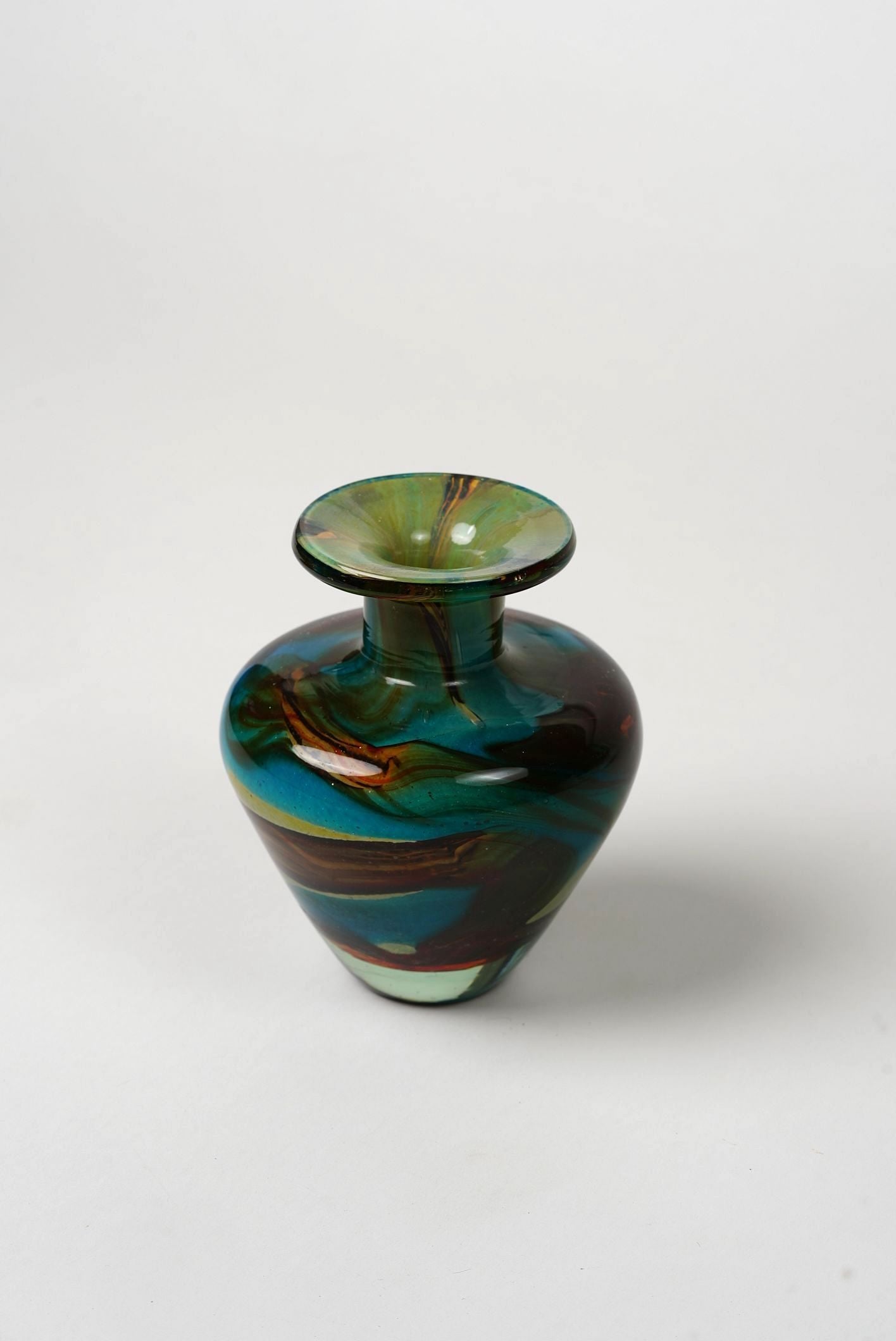Hand-Blown Art Glass Vase