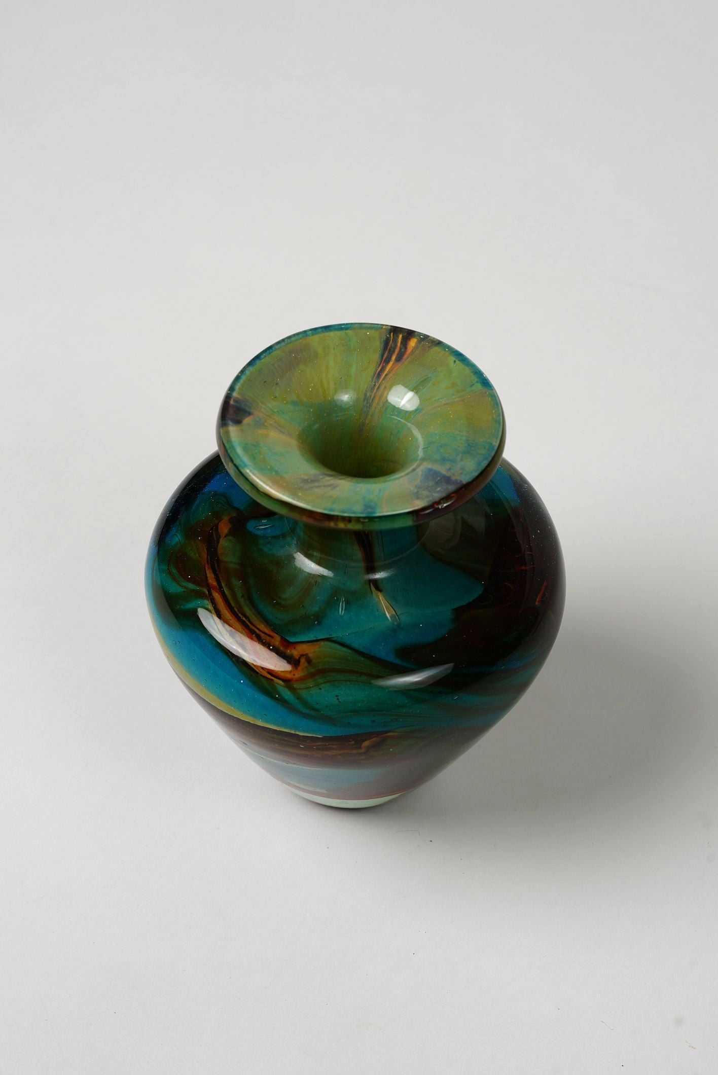 Hand-Blown Art Glass Vase