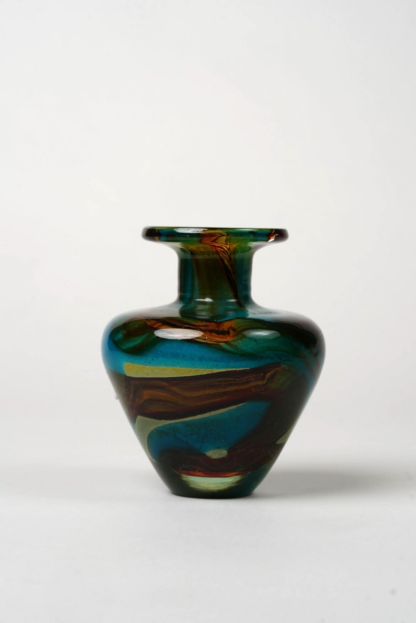 Hand-Blown Art Glass Vase