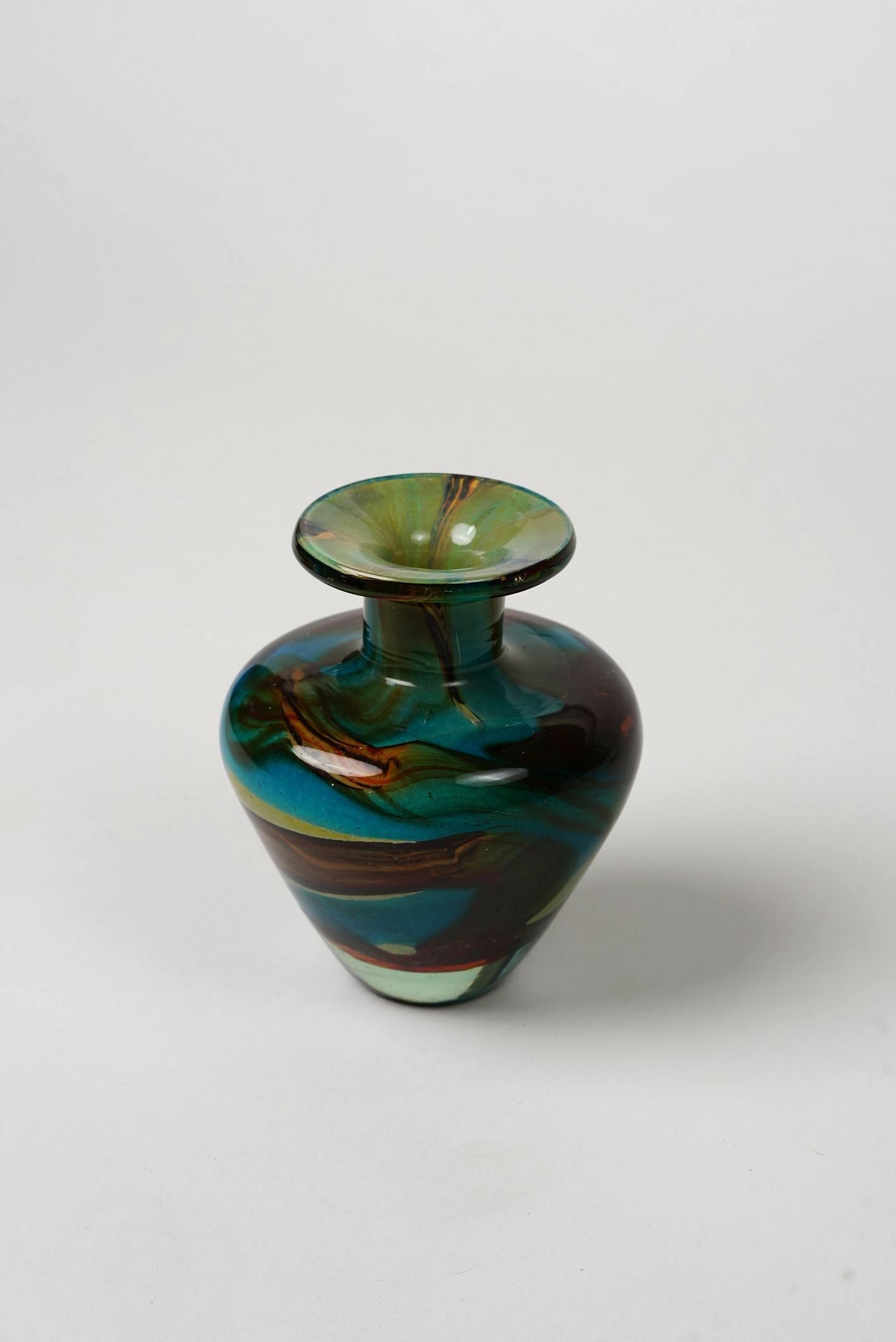 Hand-Blown Art Glass Vase