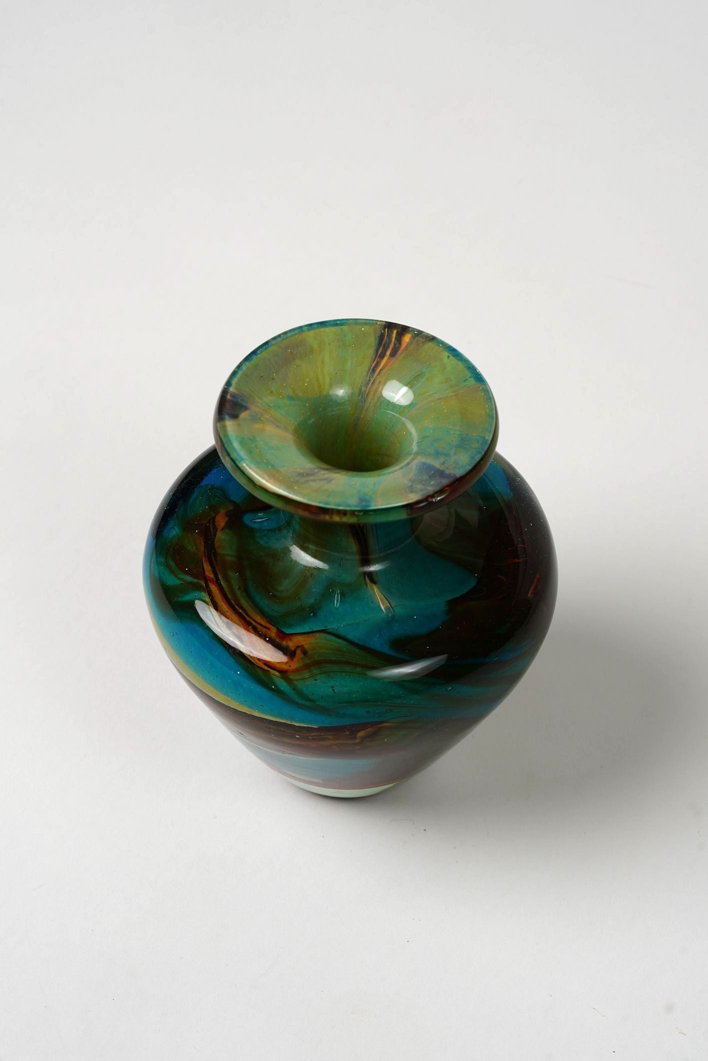 Hand-Blown Art Glass Vase