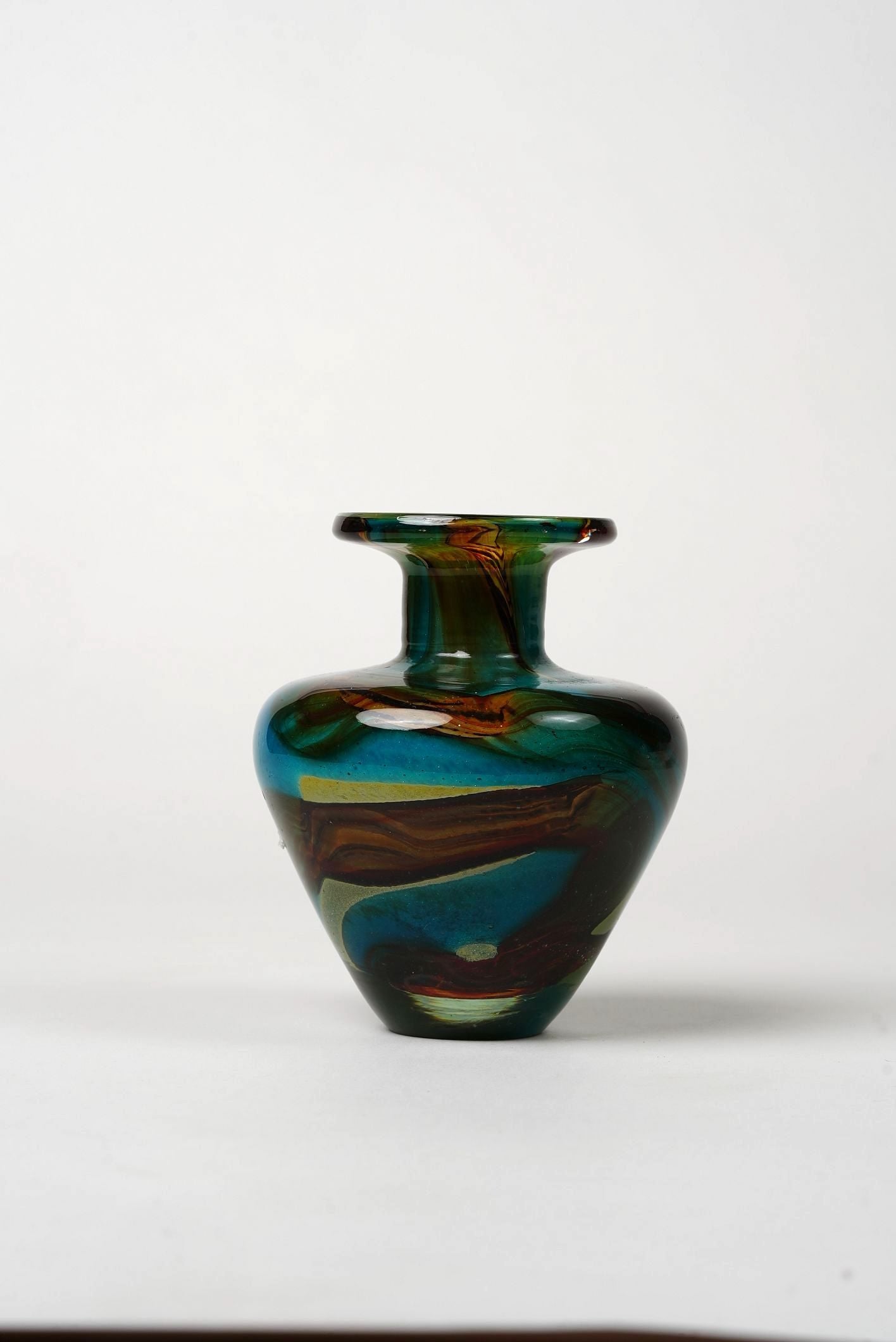 Hand-Blown Art Glass Vase