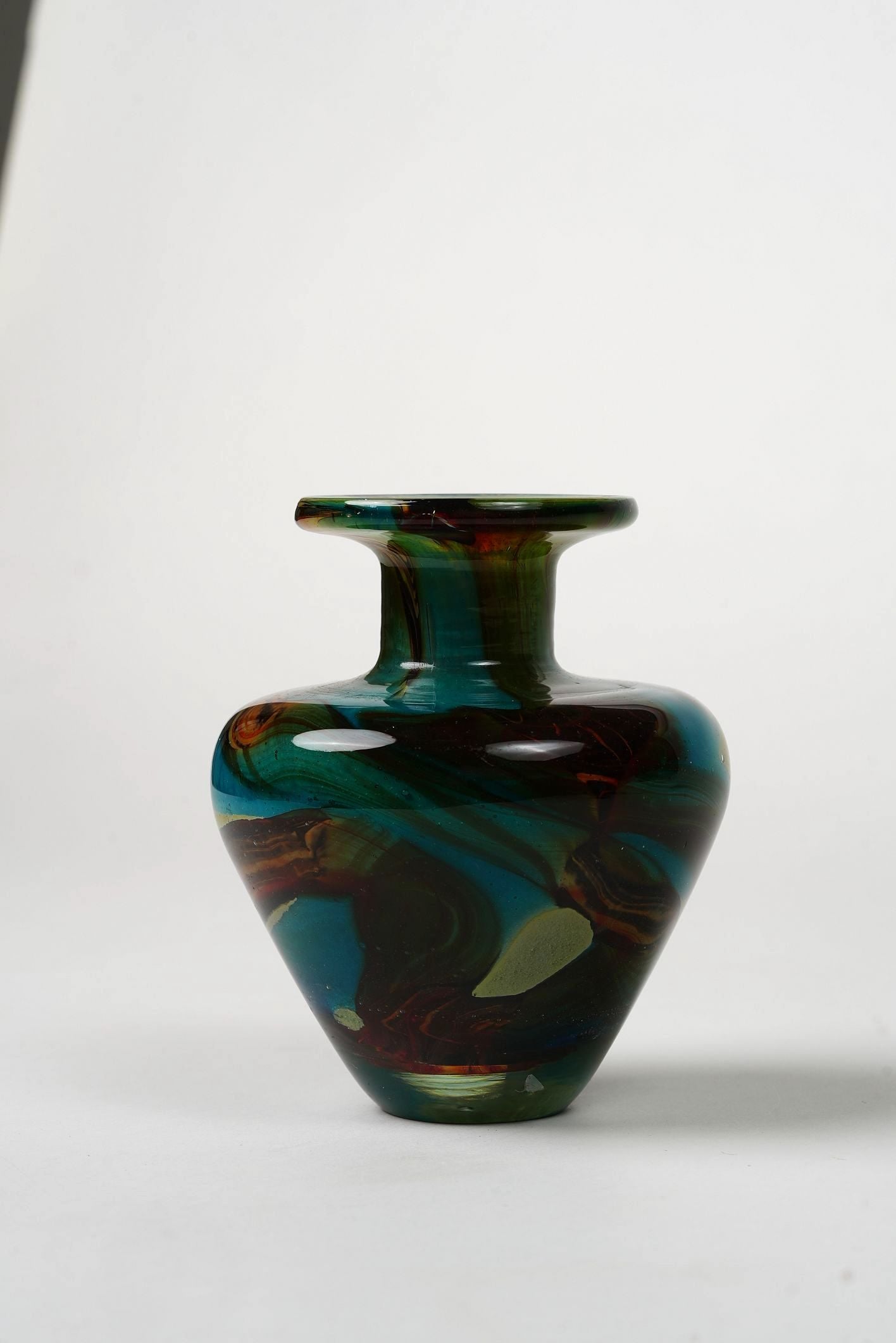 Hand-Blown Art Glass Vase
