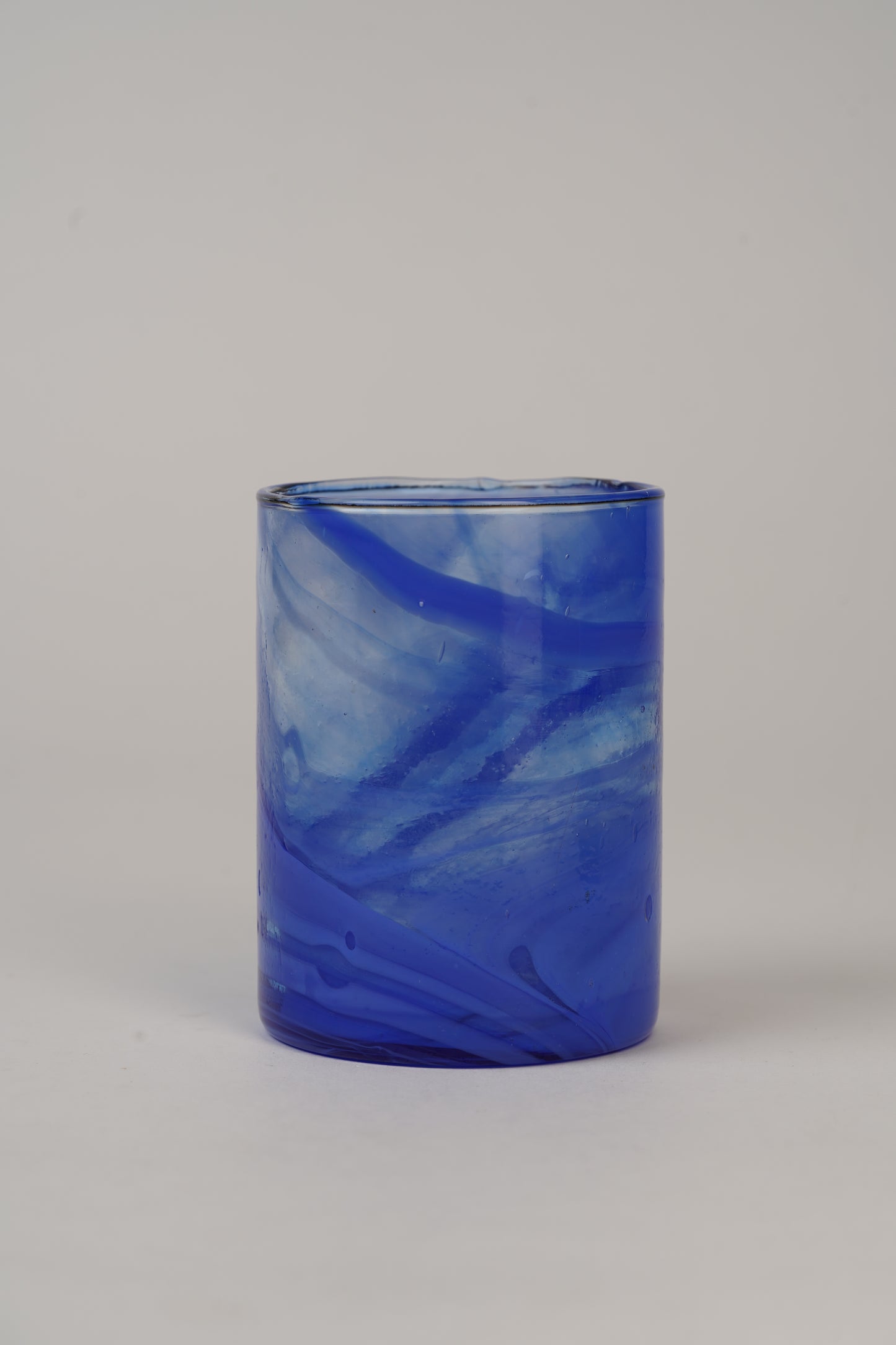 Handblown Cobalt Blue Water Glasses | Set of 4