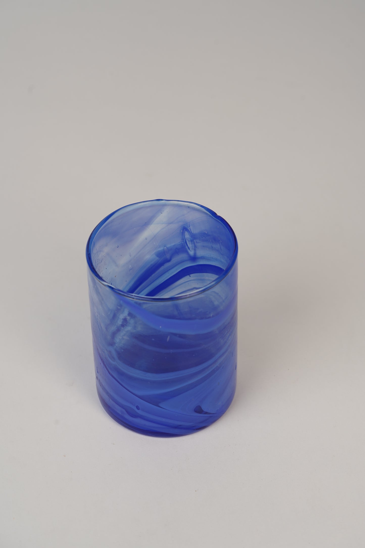 Handblown Cobalt Blue Water Glasses | Set of 4