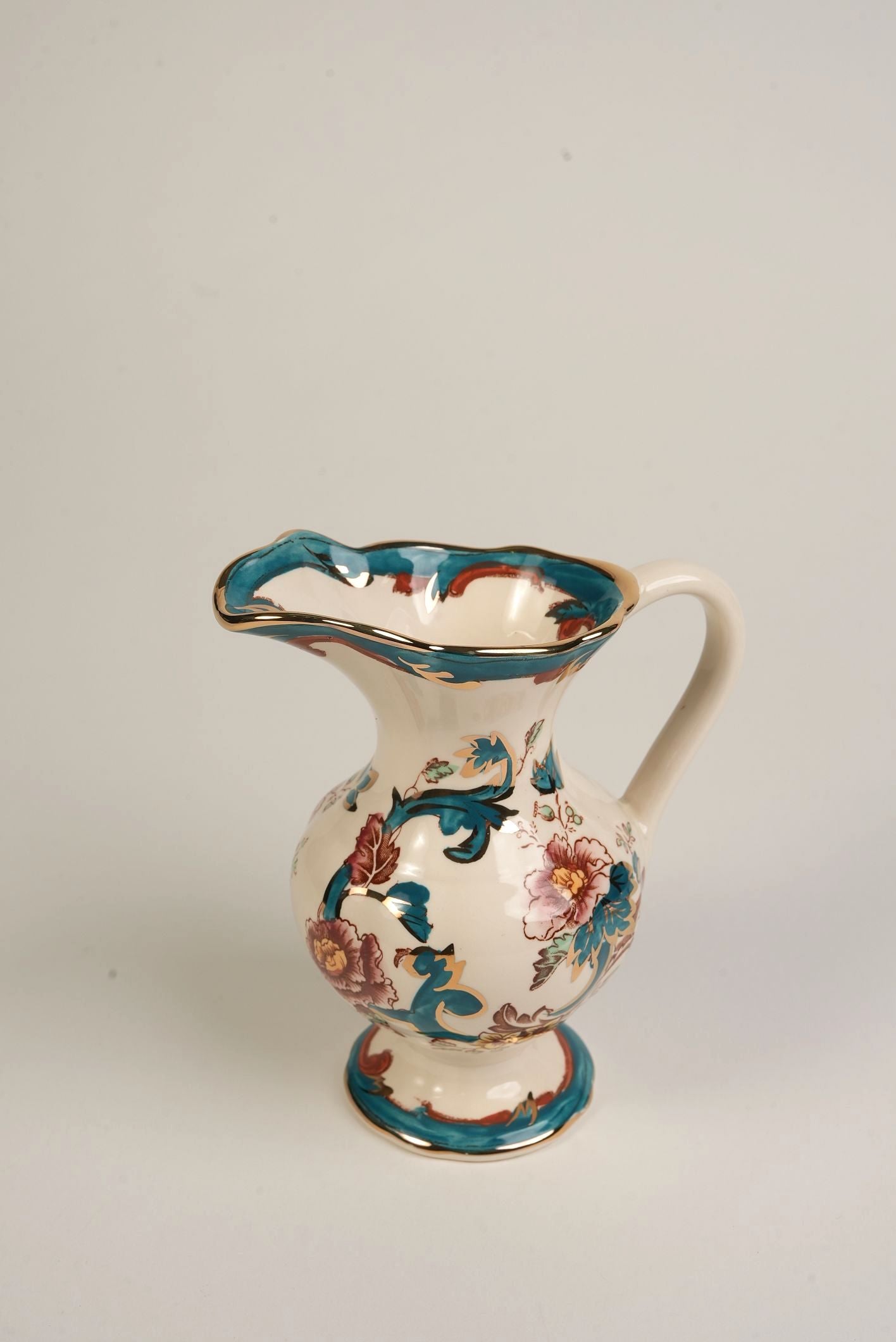 Mason's Mandalay Jug With Gilt Rim