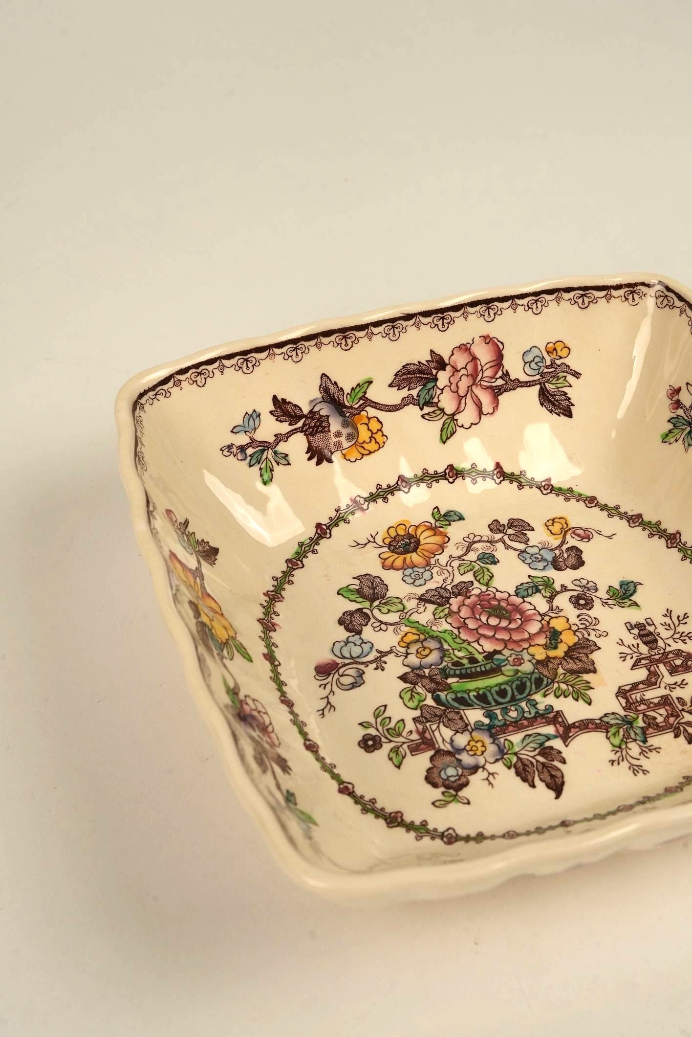 Mason's Ironstone Nabob Square Bowl