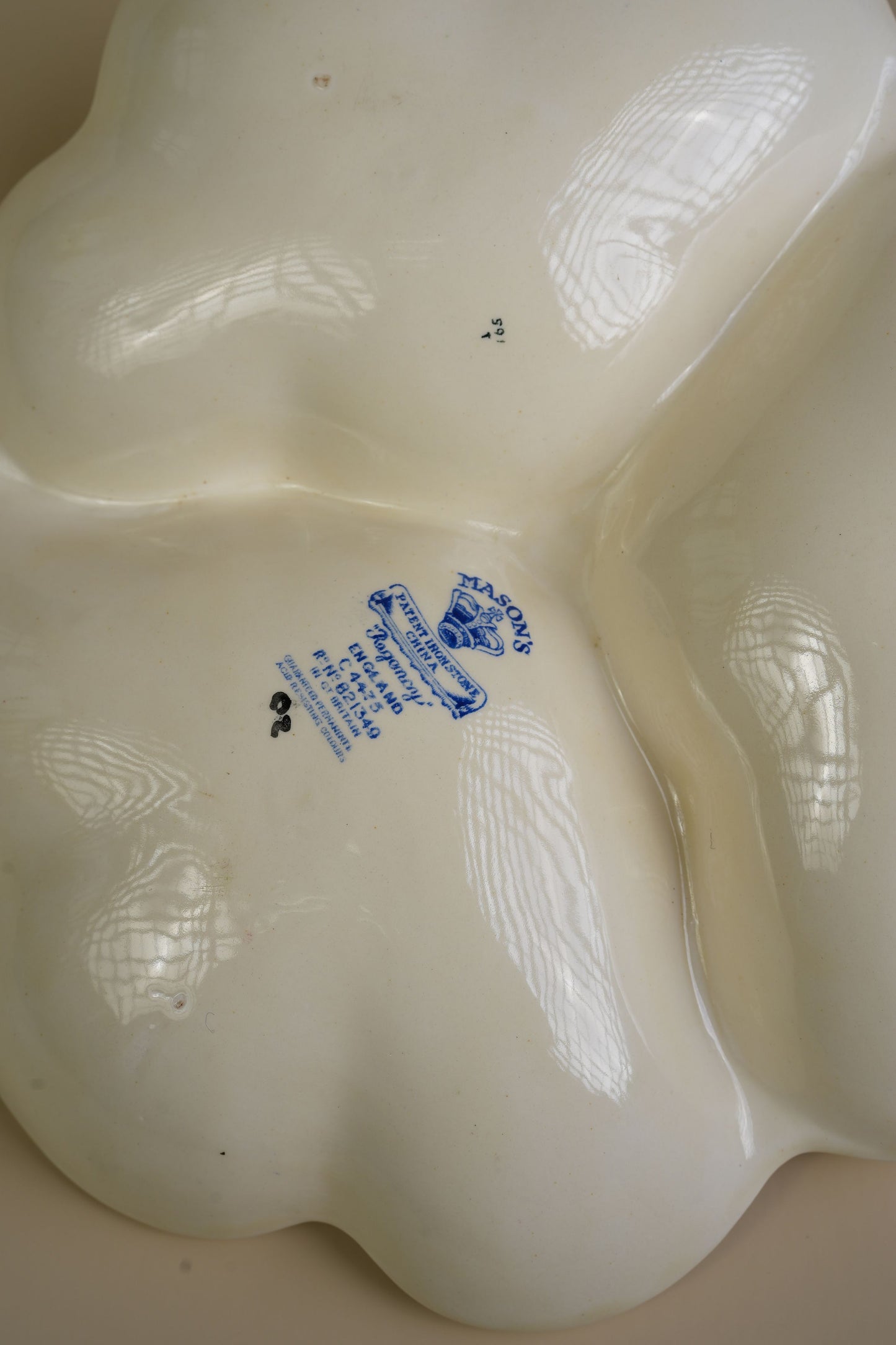 Mason’s Ironstone Regency Pattern Three-Part Dish