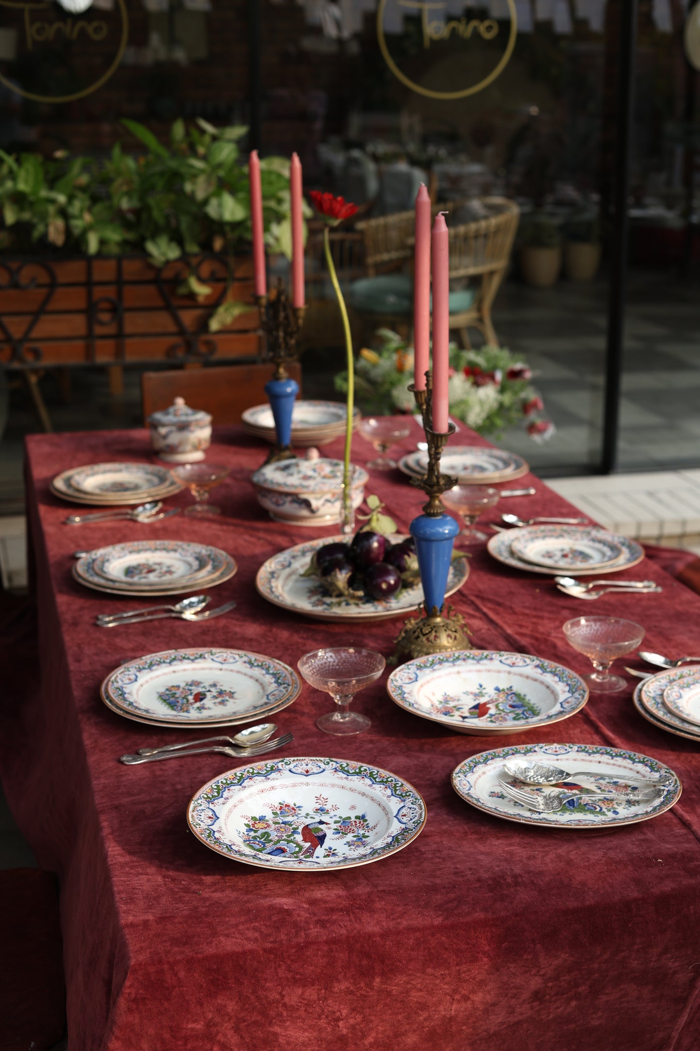 Antique Booths 'Old Dutch Peacock' China Dinner Service