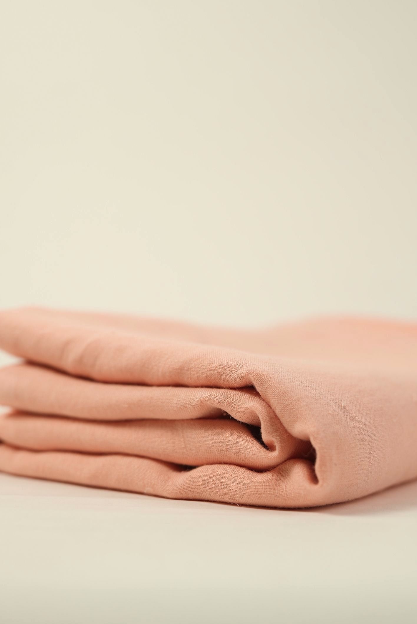 Peach Linen Table Cover