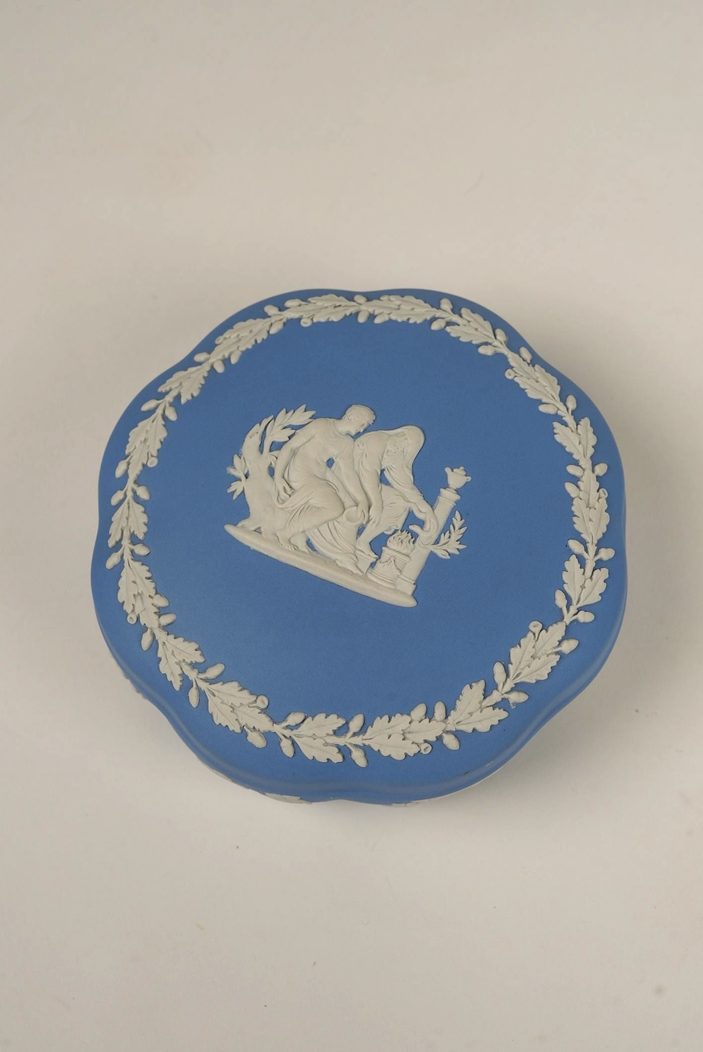 Jasperware Wedgwood Round Trinket Box