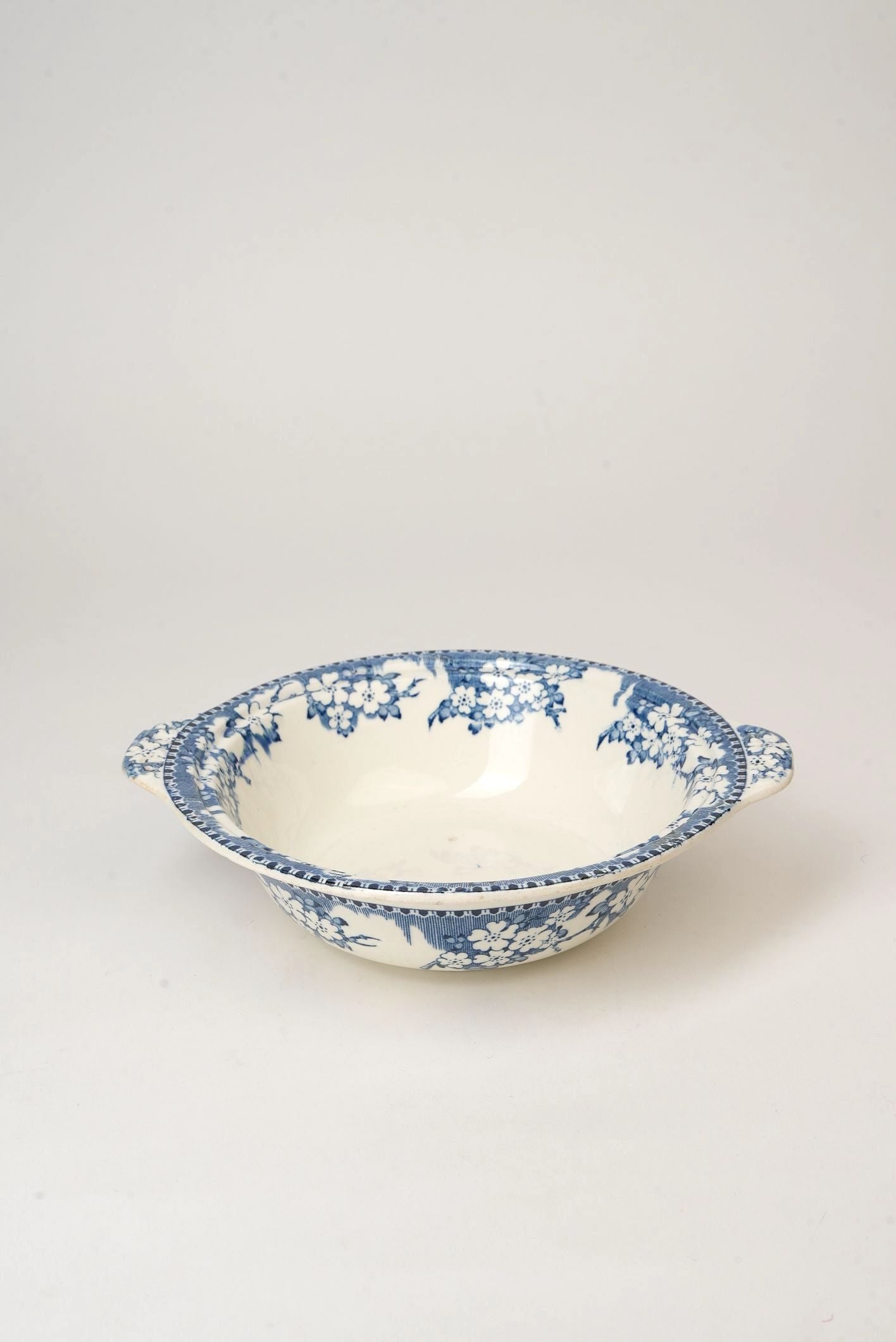 Vintage Serving Bowl With Delicate Floral Design