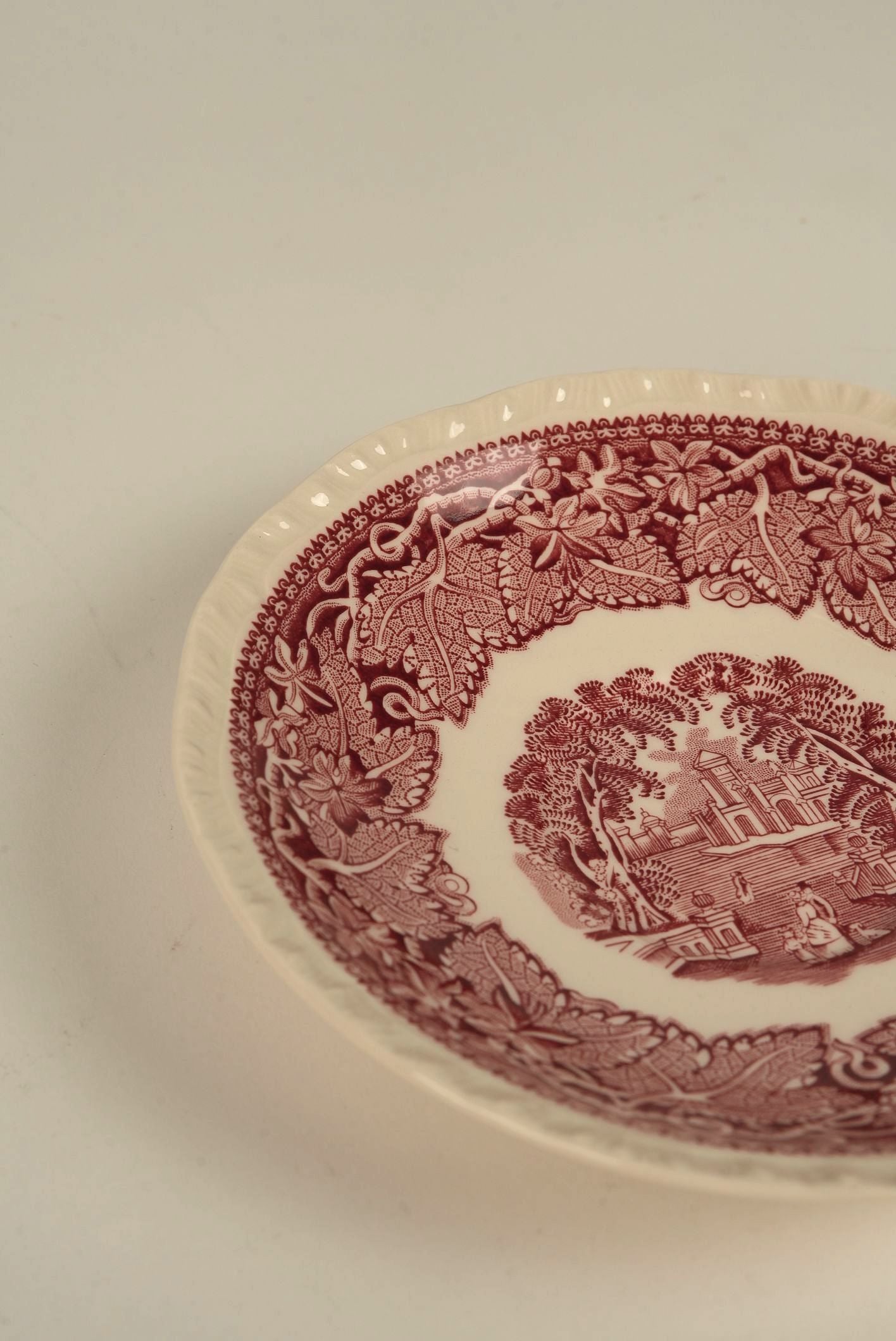 Set of 4 | Antique Mason's Vista Large Tea Cups & Saucers