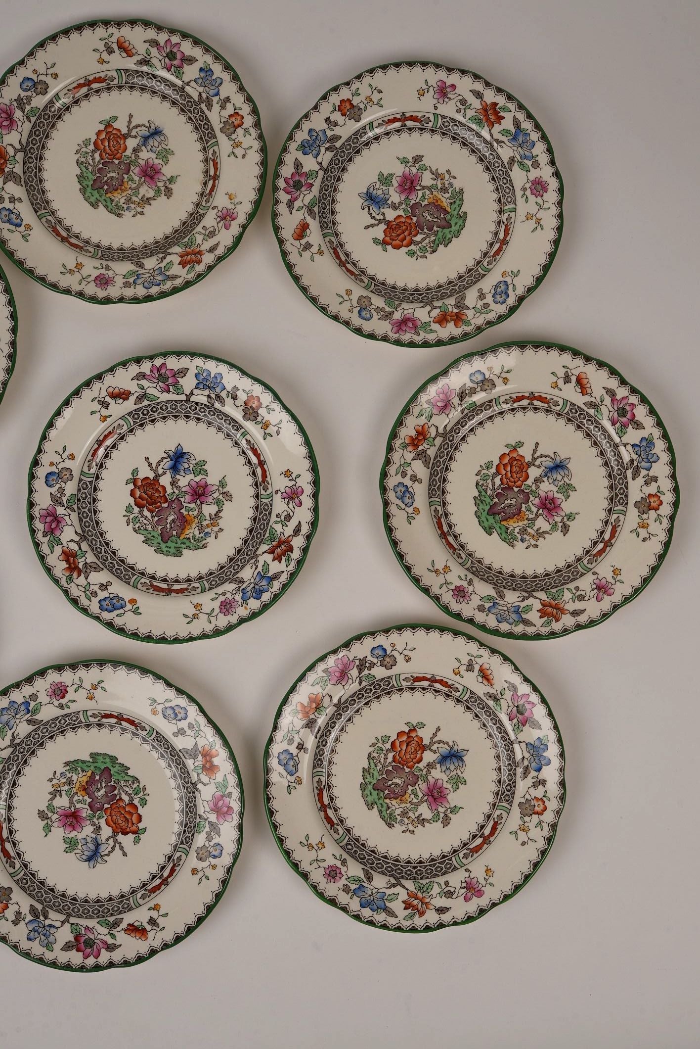 Spode Chinese Rose Dessert Plates | Set of 10