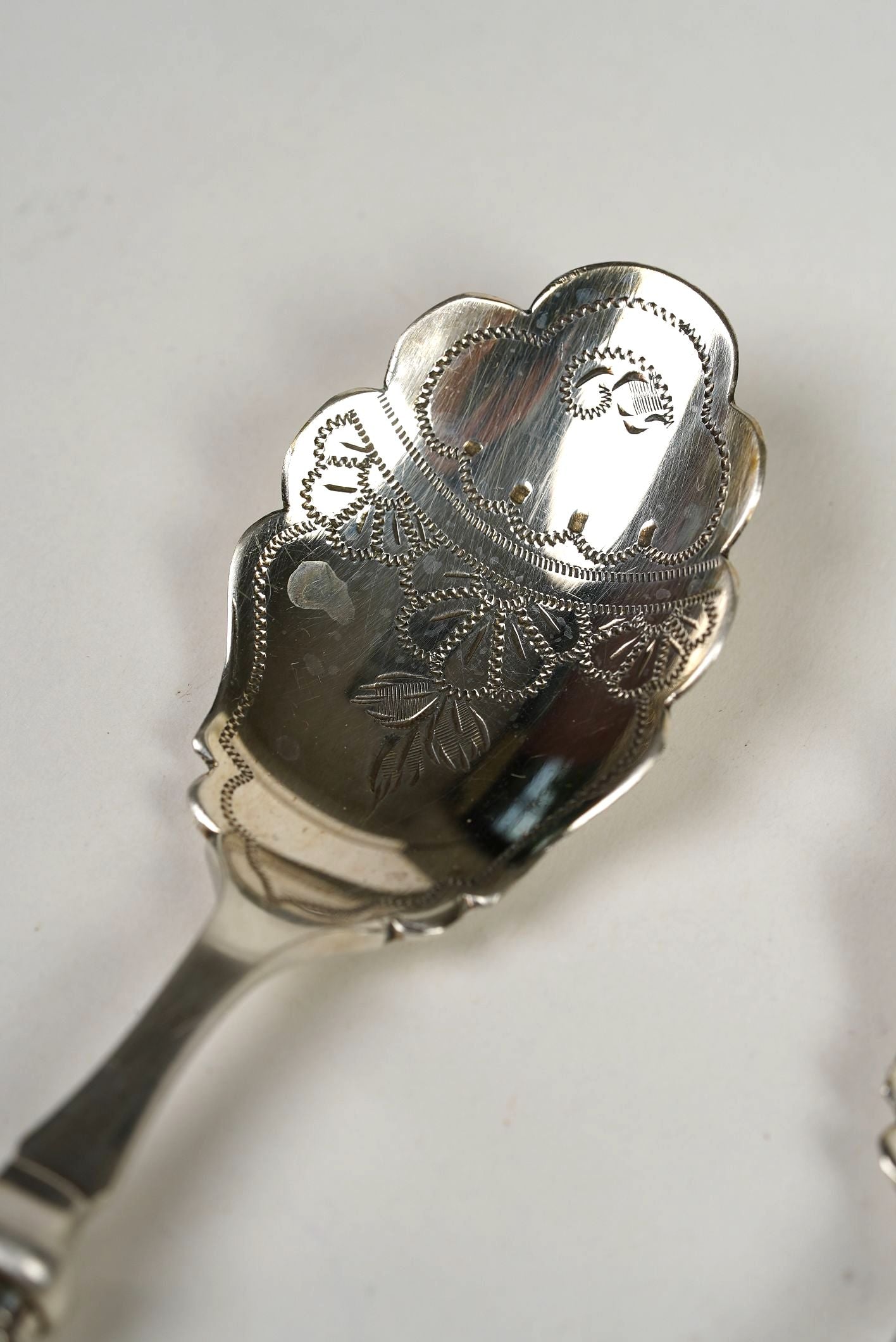 Victorian Silver-Plated Spoons with Mother-of-Pearl Handles | Set of 2