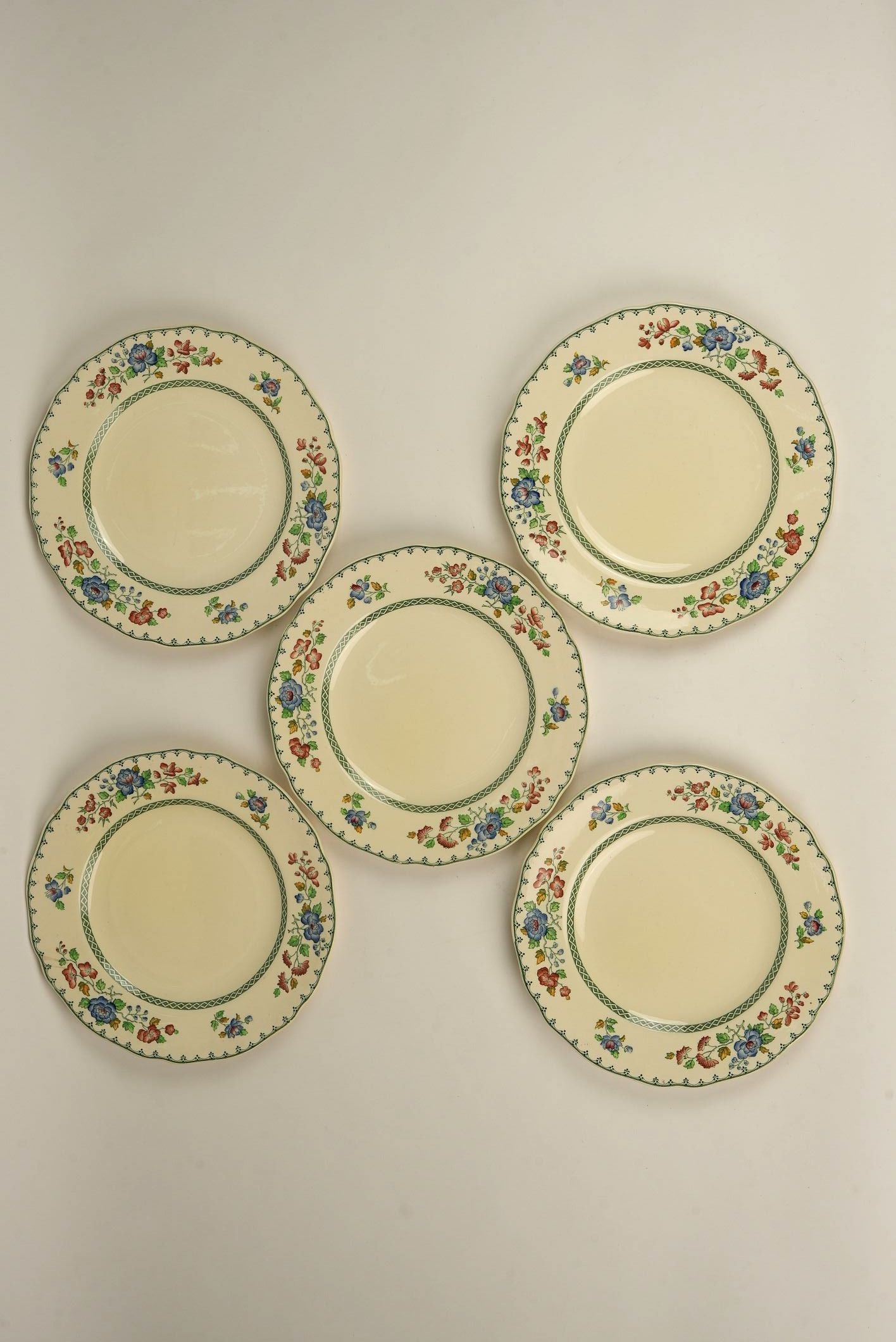 Vintage Copeland Spode 'Royal Jasmine' Dinner Plates | Set of 5