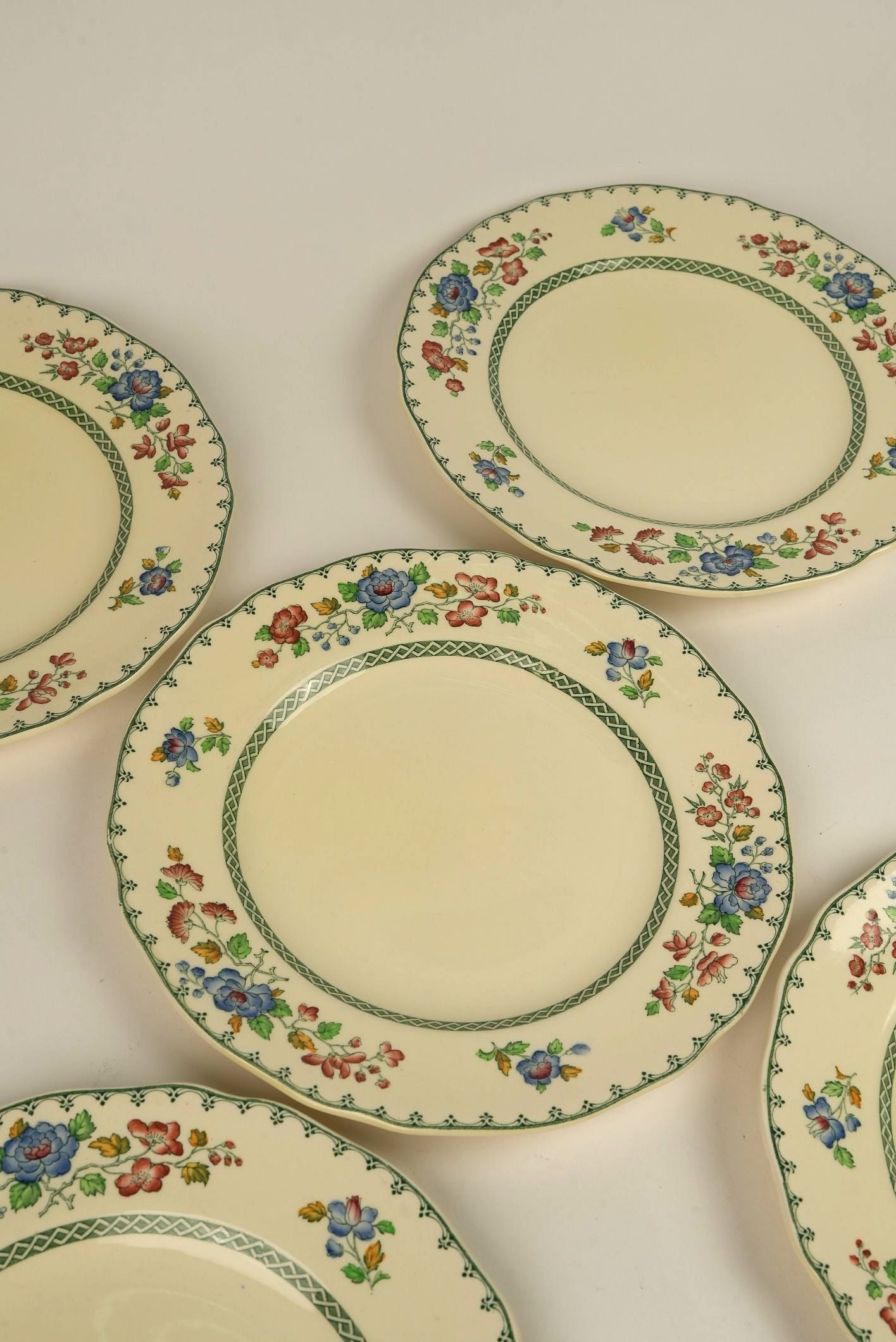 Vintage Copeland Spode 'Royal Jasmine' Dinner Plates | Set of 5