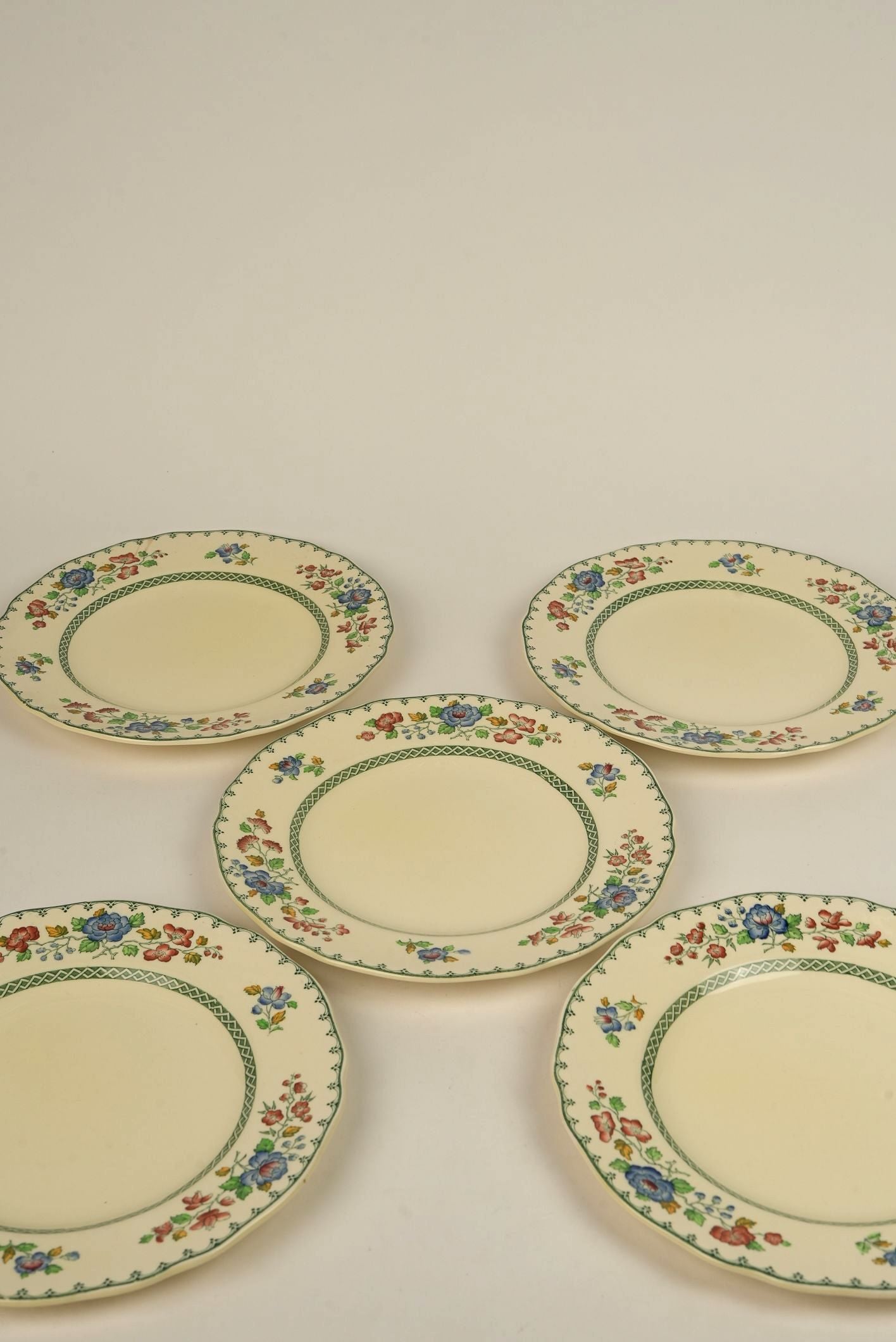 Vintage Copeland Spode 'Royal Jasmine' Dinner Plates | Set of 5