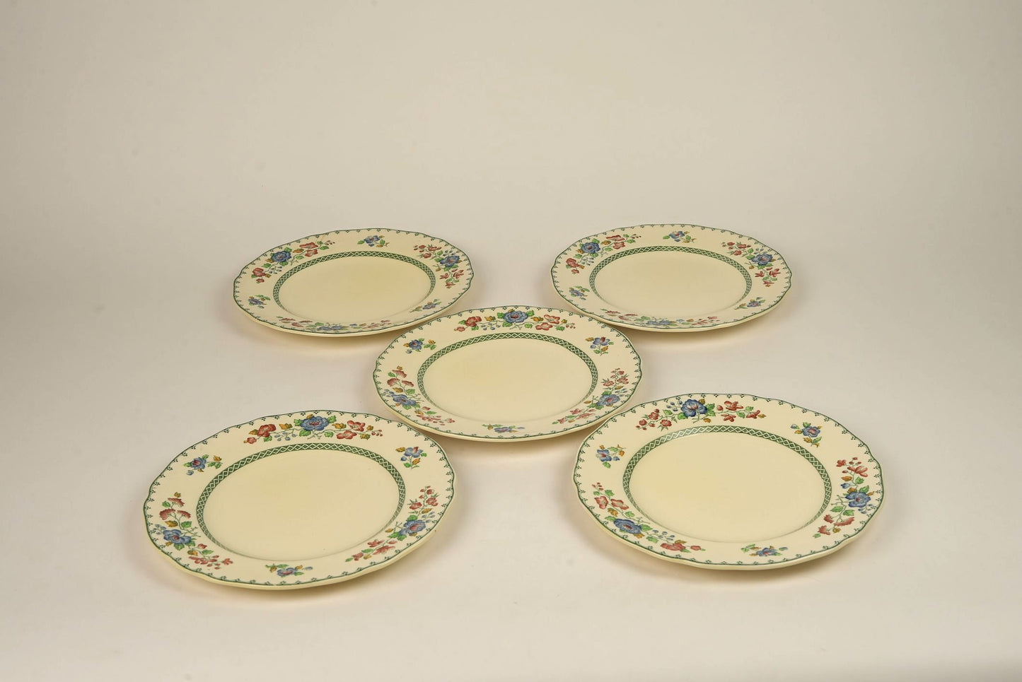 Vintage Copeland Spode 'Royal Jasmine' Dinner Plates | Set of 5