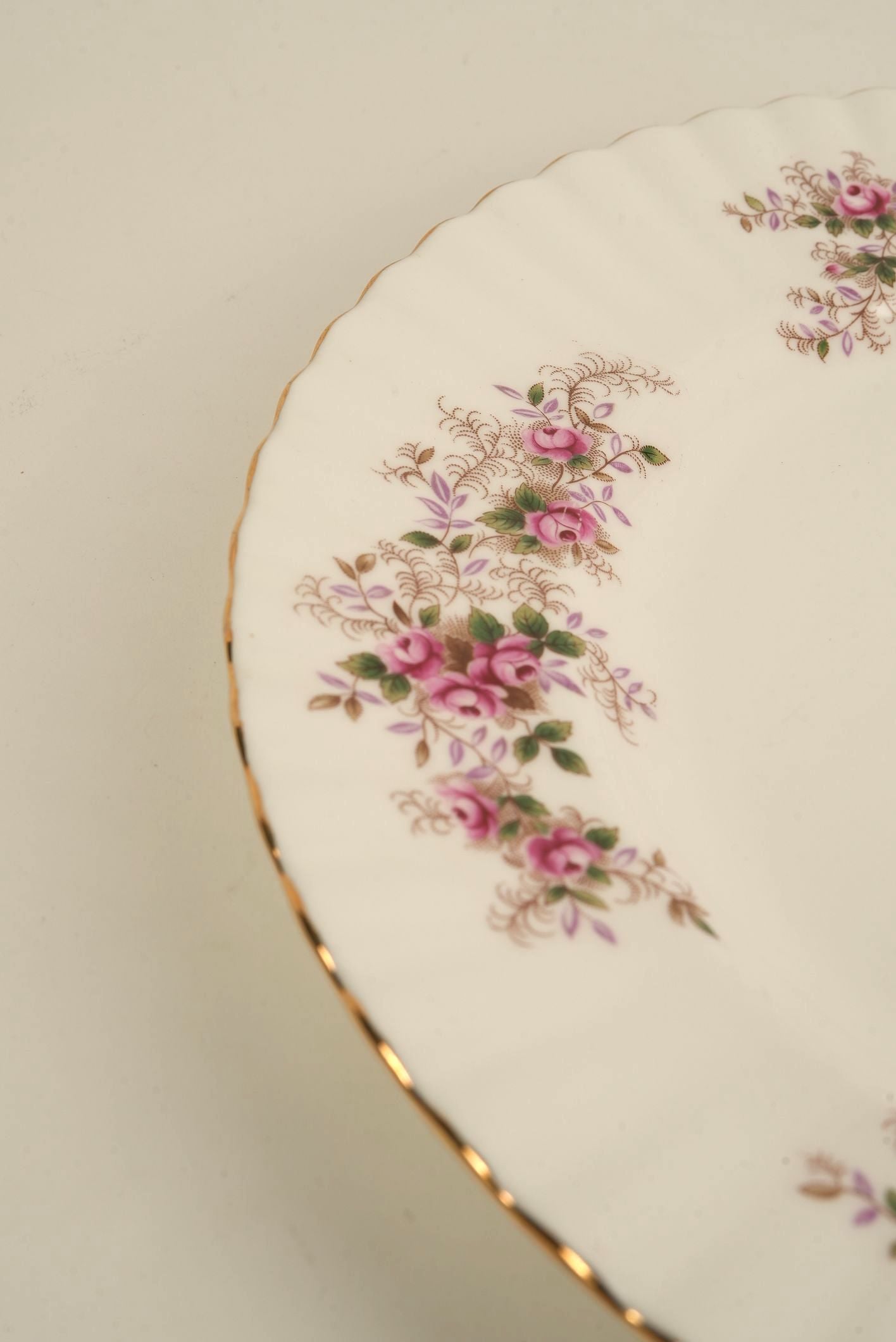 Set of 8 | Royal Albert Victoriana Rose Dinner Plates