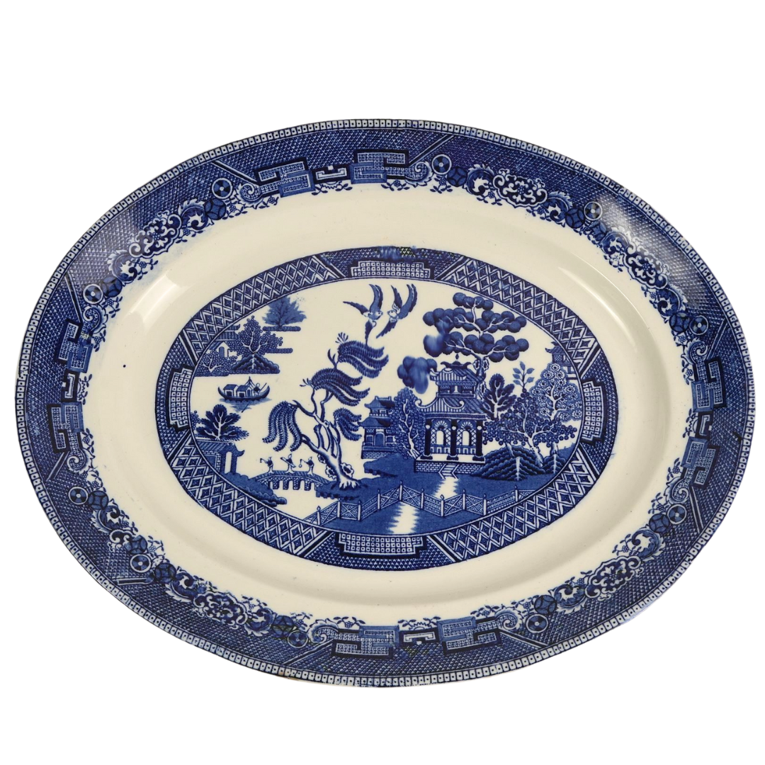 Vintage “Ye Olde Willow” Oval Serving Platter – Fenton, England