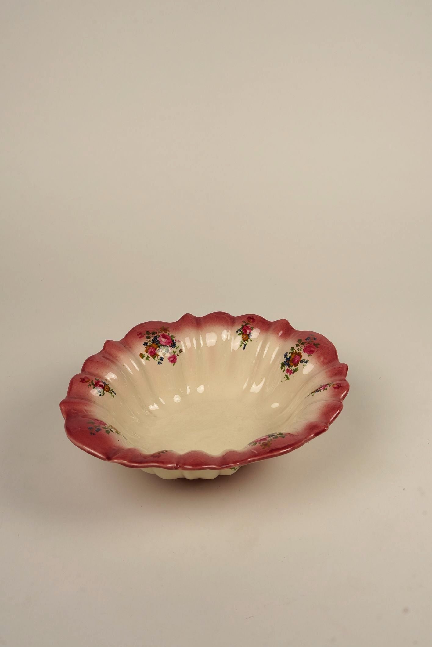 Vintage Staffordshire Floral Bowl