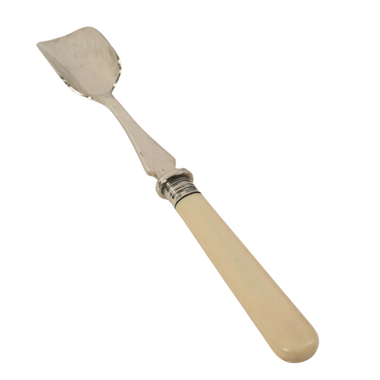 Vintage Silver-Plated Stilton Scoop with Cream Handle