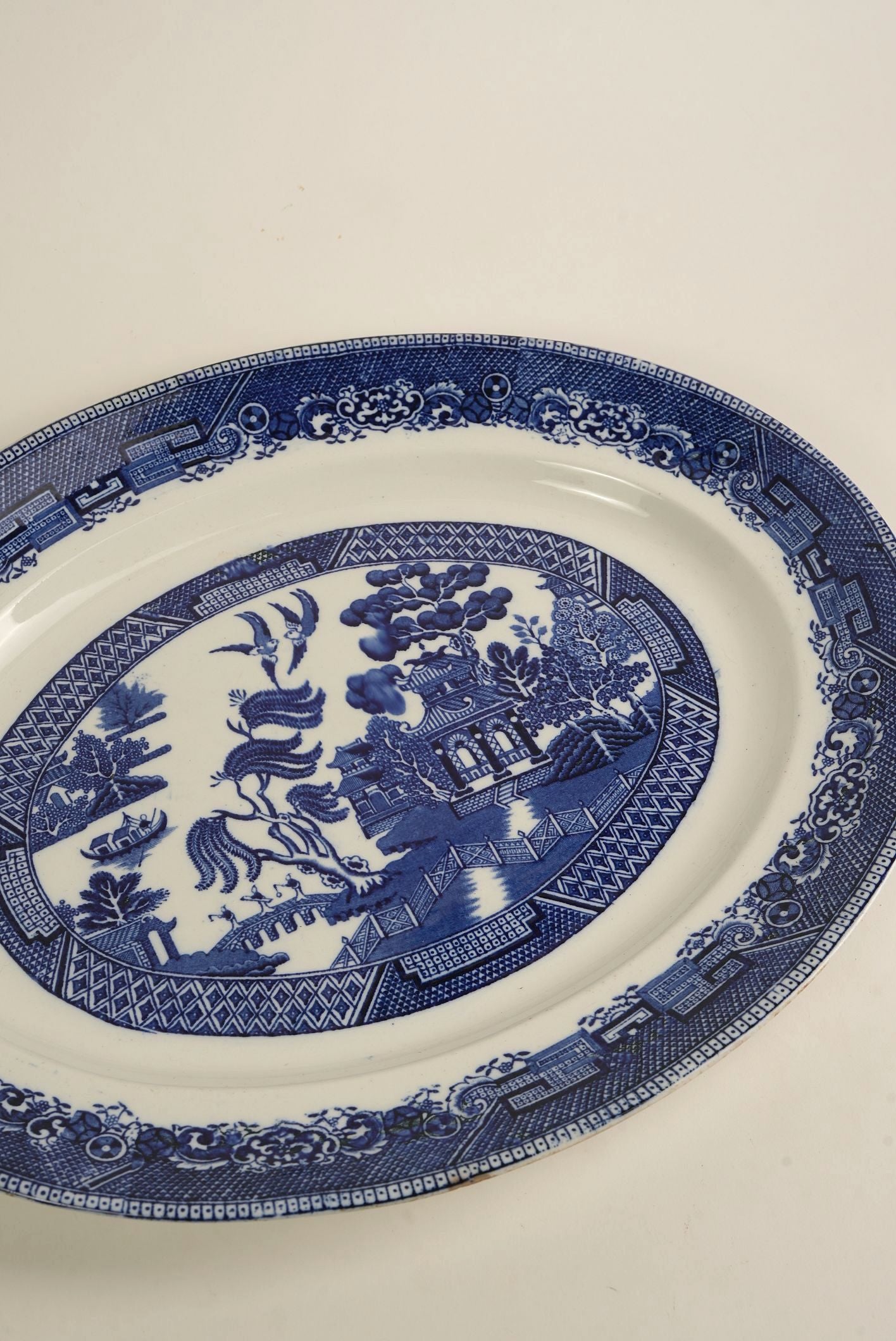 Vintage “Ye Olde Willow” Oval Serving Platter – Fenton, England