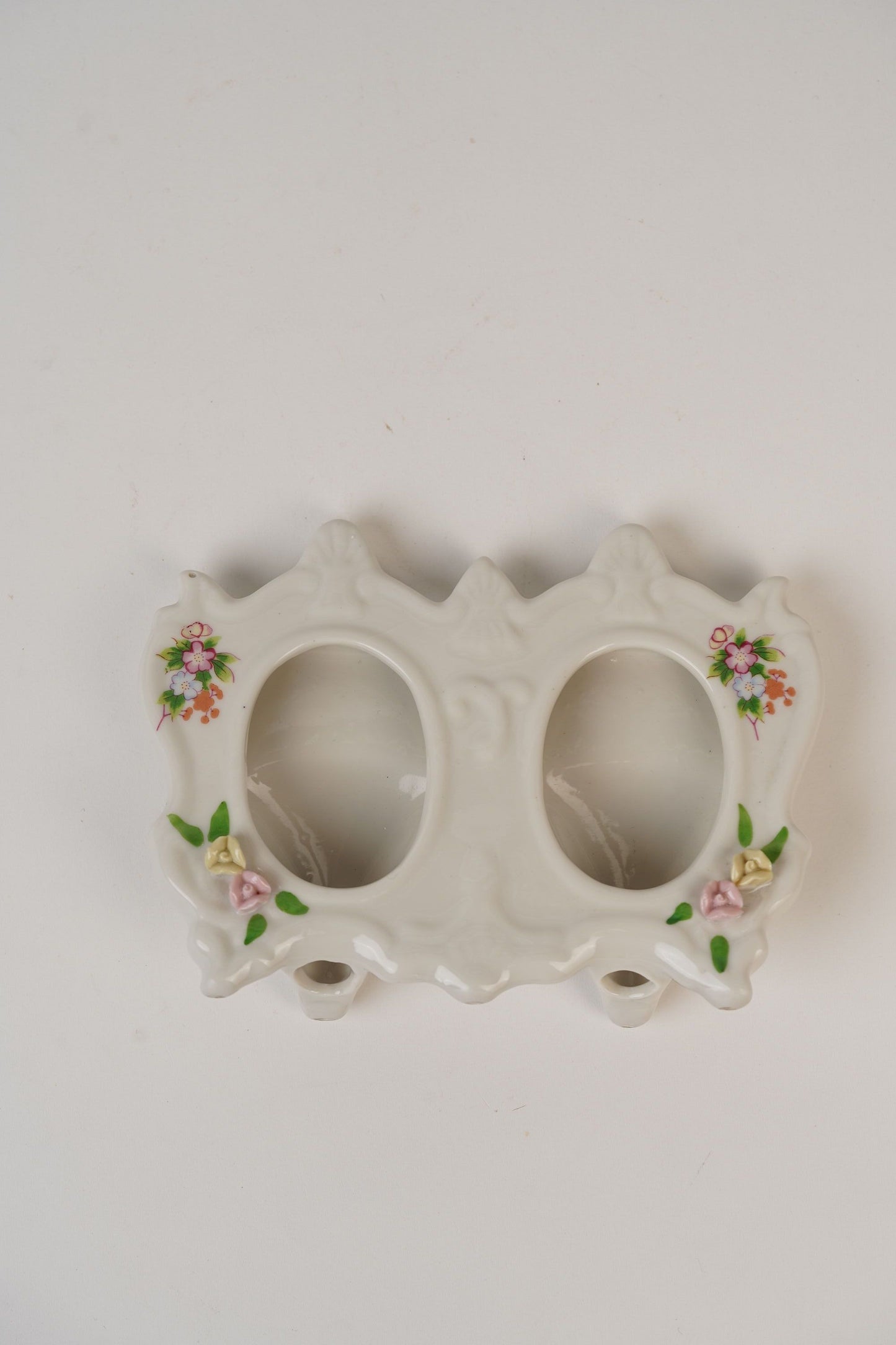 Vintage Porcelain Double Frame
