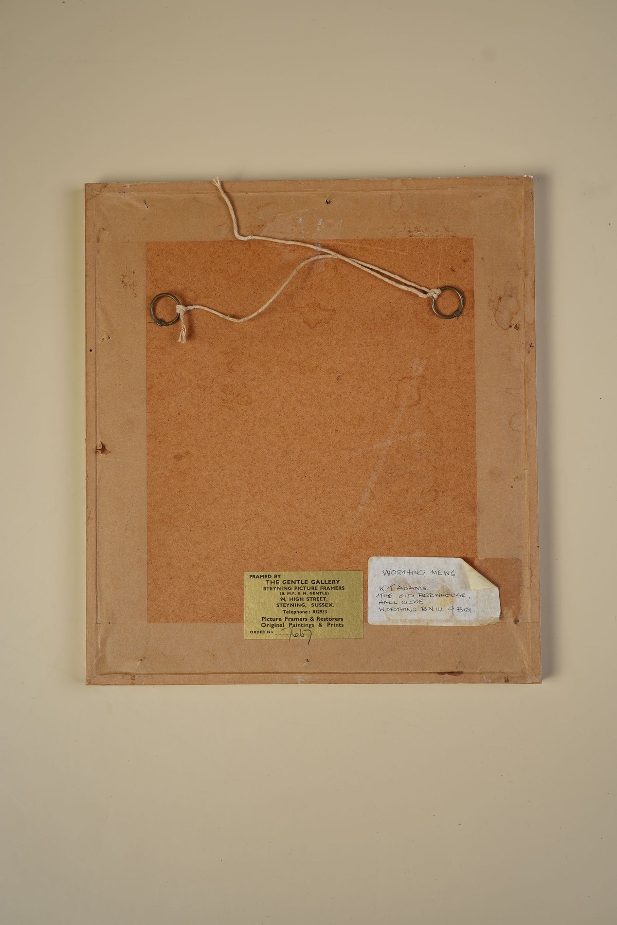 "Worthing Mews" — Vintage Watercolour by K.T. Adams, 1979